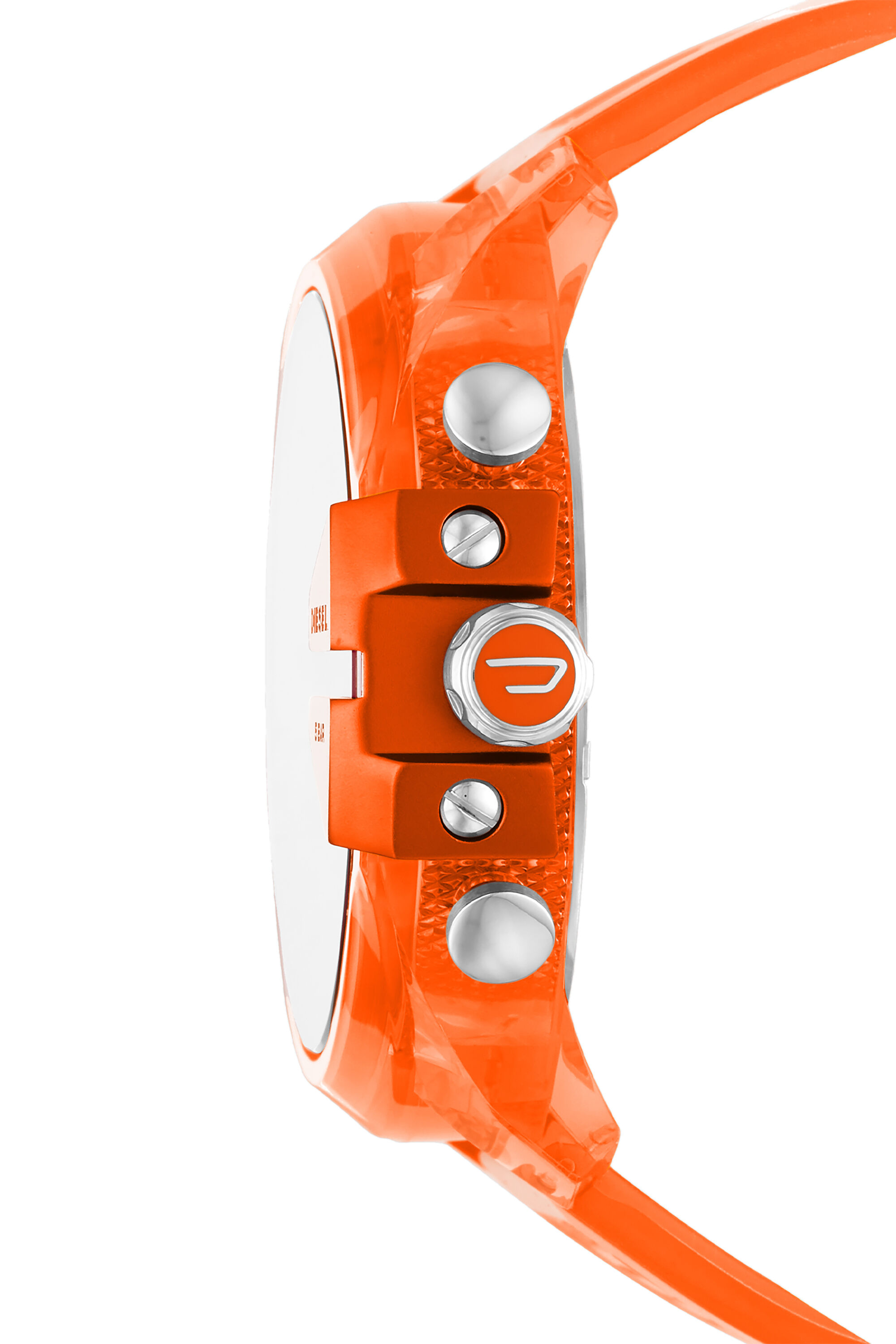 Diesel - DZ4533, Reloj Mega Chief cronógrafo en poliuretano naranja Hombre in Naranja - 3