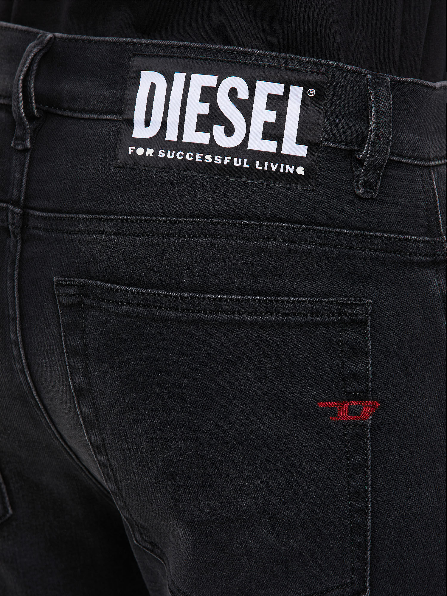 Diesel - D-Amny Skinny Jeans 009KS, Black/Dark Grey - Image 6