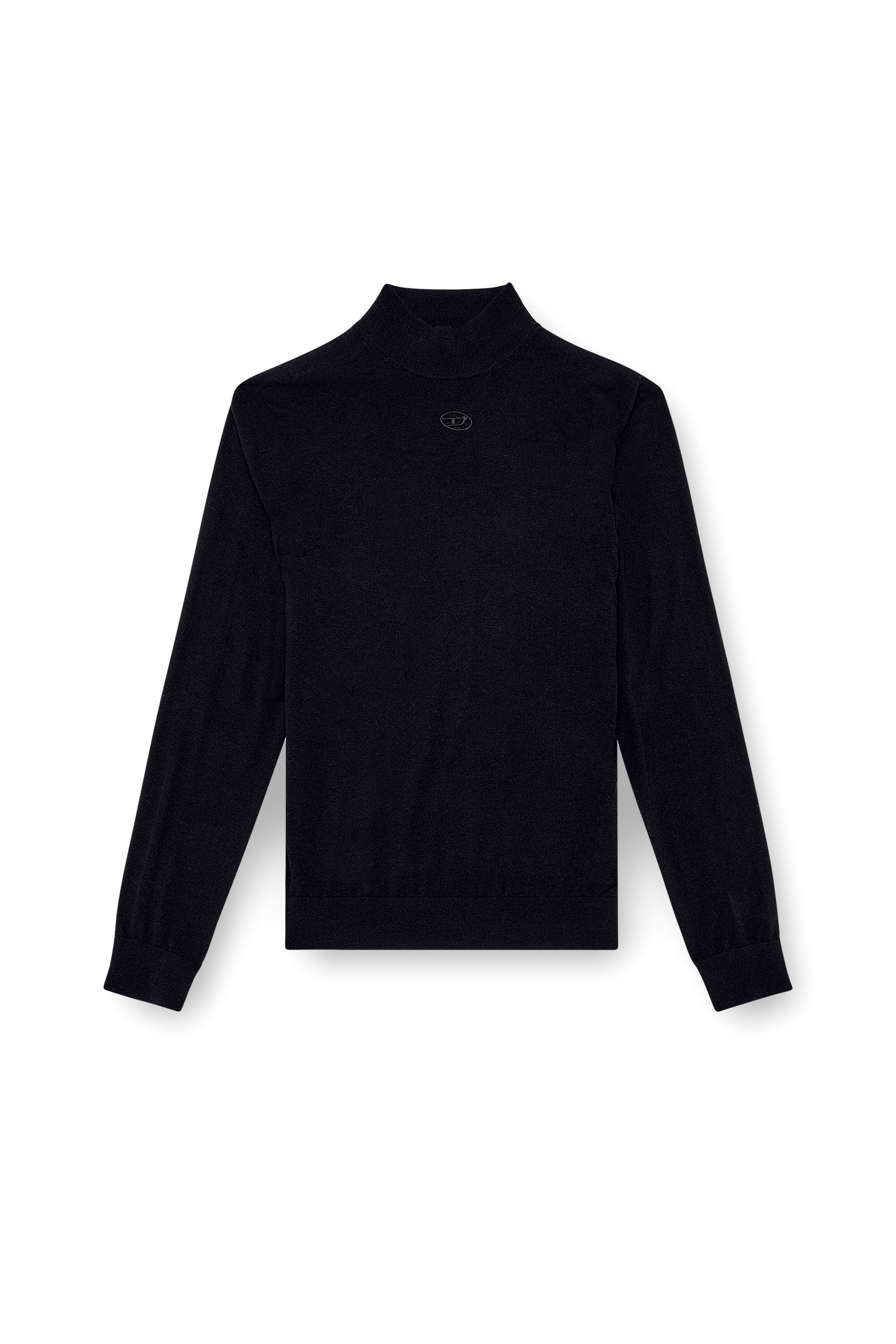 Diesel - K-GIL, Jersey con cuello alto de lana Hombre in Negro - 2