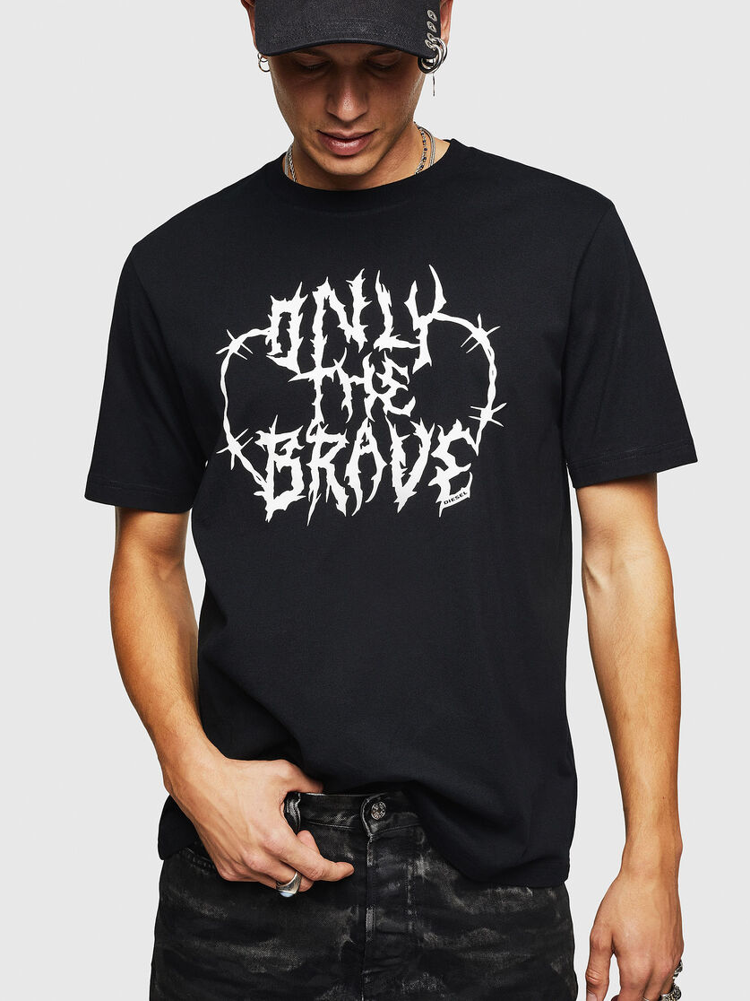 T Just B23 Men T Shirt With Barbed Wire Logo Diesel