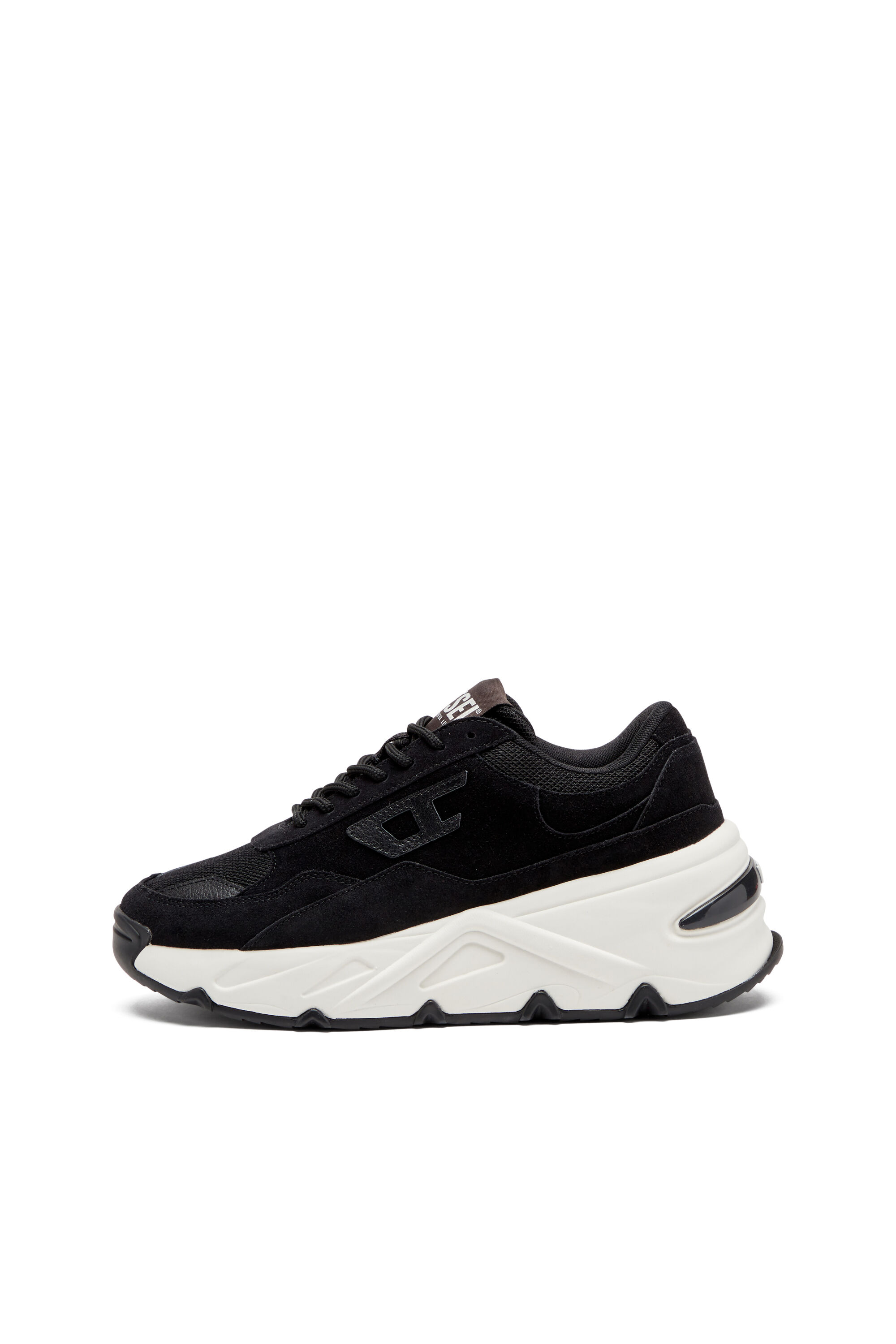Diesel - S-SAVANNAH W, S-Savannah-Deportivas con suela de plataforma en gamuza y malla Mujer in Negro - 7
