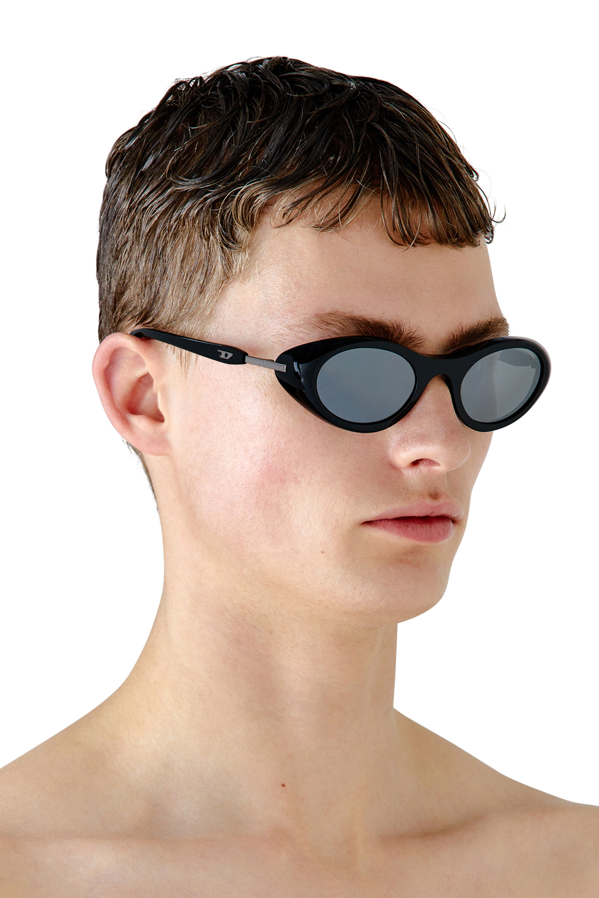 Women's Wrap-around shape sunglasses | Black | Diesel