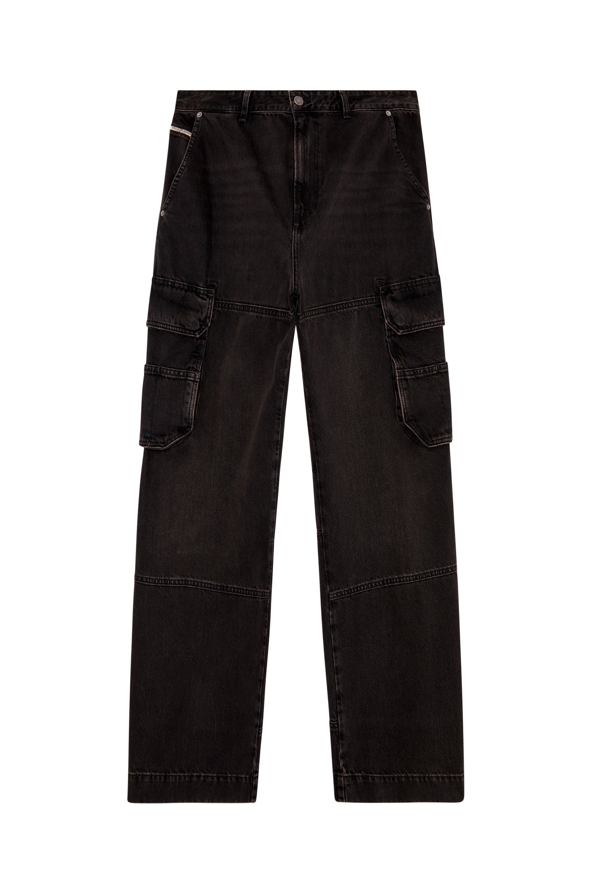 Diesel - Straight Jeans D-Fish 0KIAG, Negro/Gris oscuro - Image 2