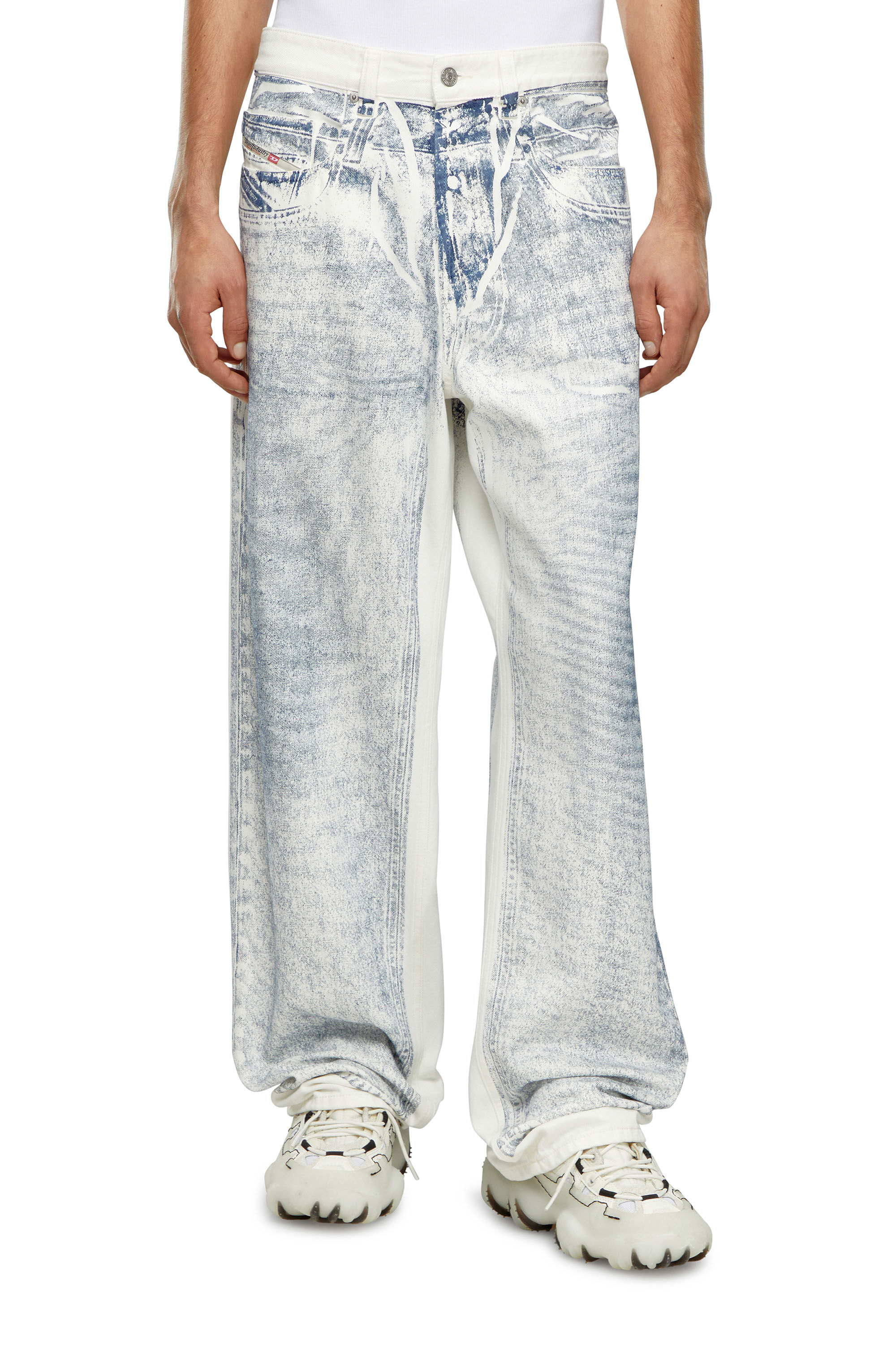 早割 リフト券 D-Macro 2001 Men's Diesel | White | Jeans Regular Oversized パンツ