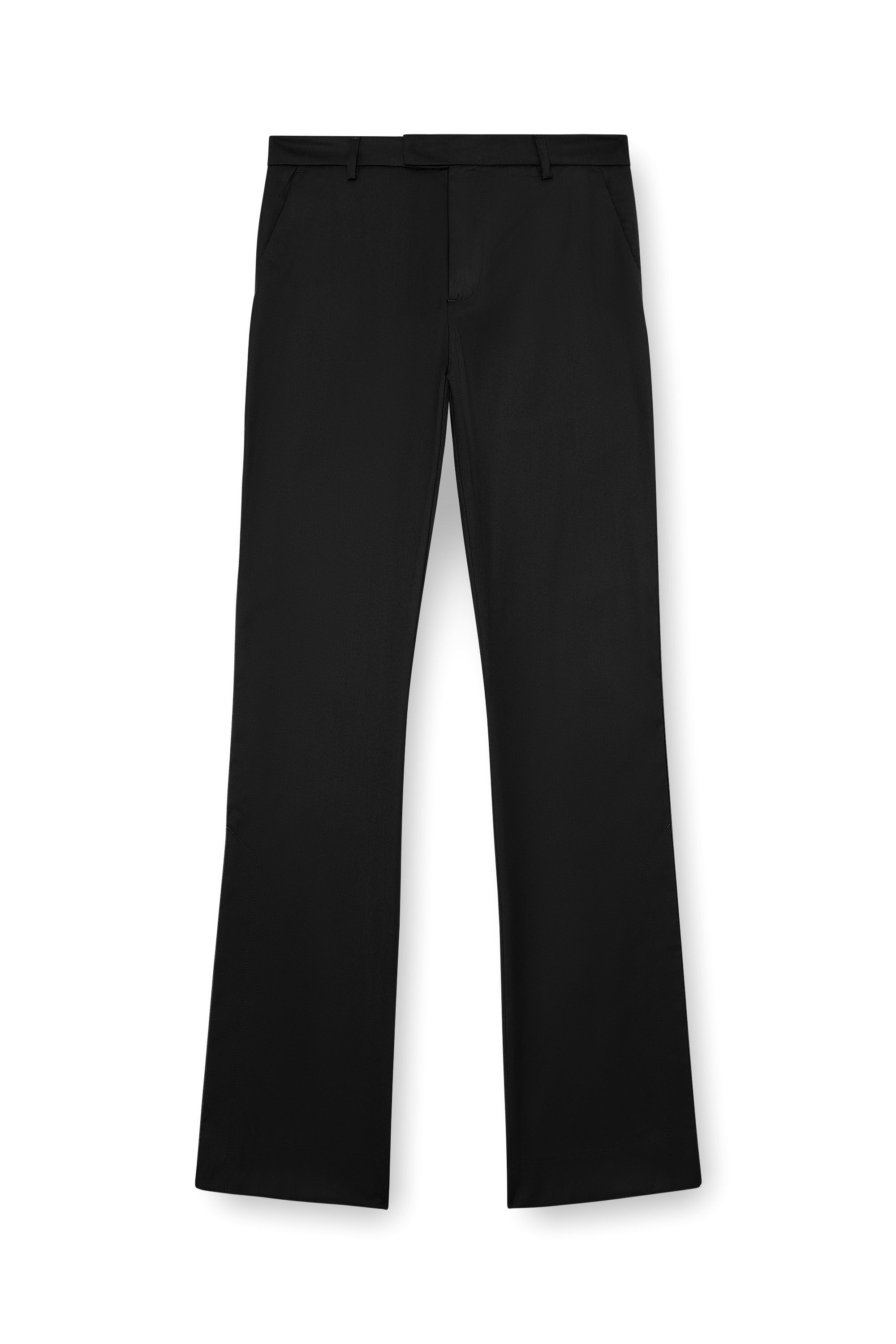 Diesel - P-AMMIR, Hombre Pantalones de lana y nailon con aberturas laterales in Negro - Image 2
