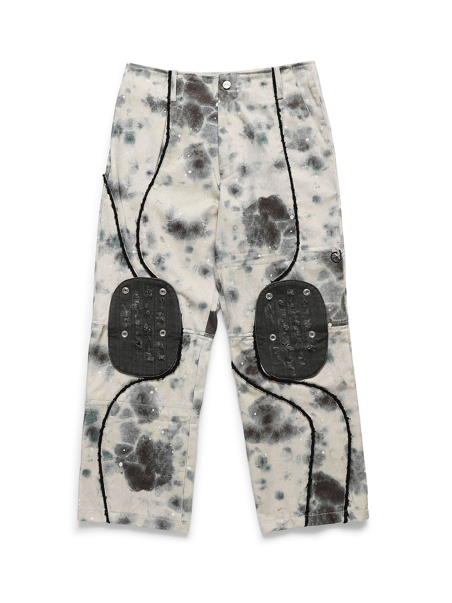 ACW RED TAG tie dye printed cargo pants