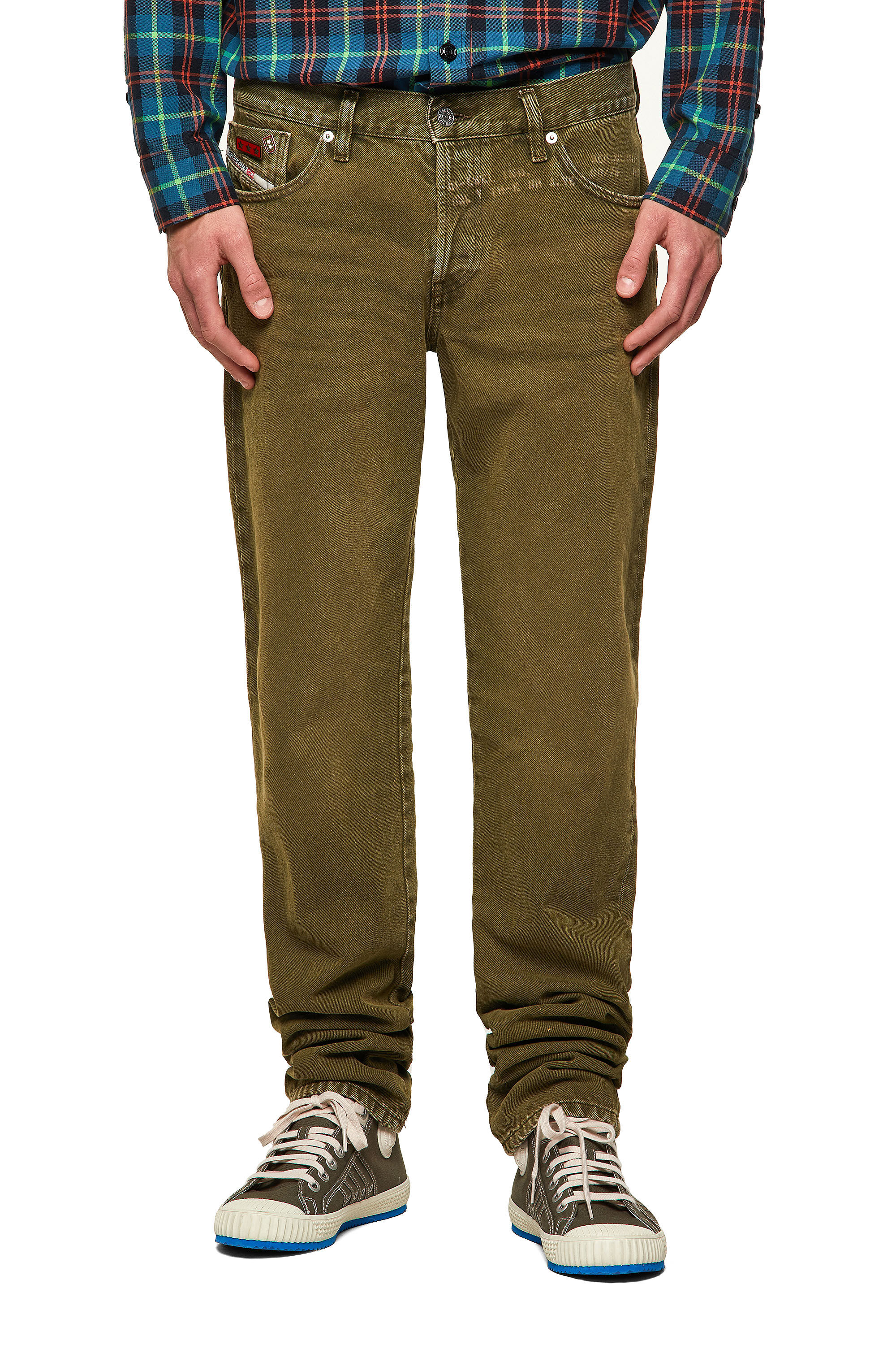 Diesel - D-Kras Slim Jeans 09A35, Military Green - Image 3