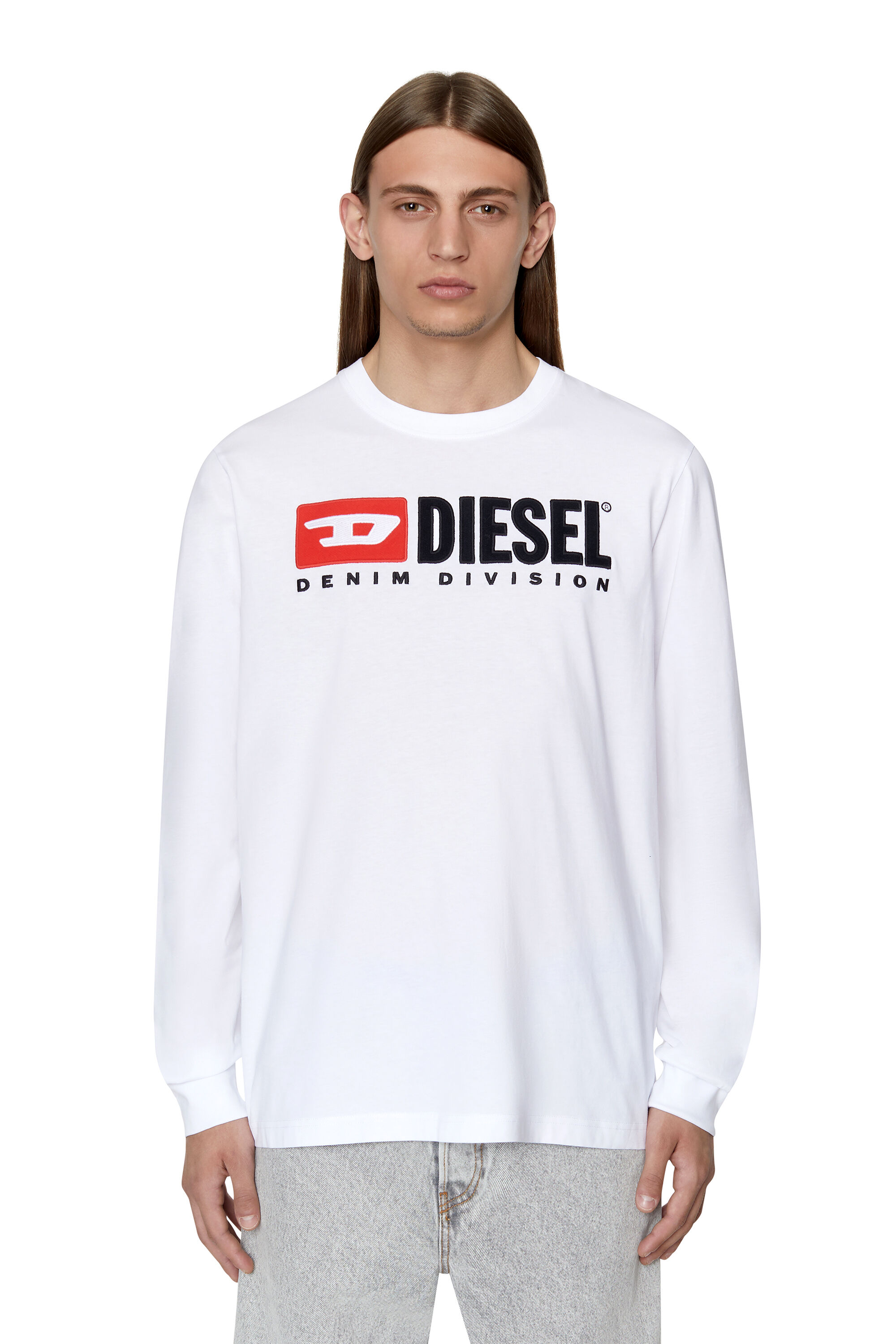 Diesel - T-JUST-LS-DIV, White - Image 1