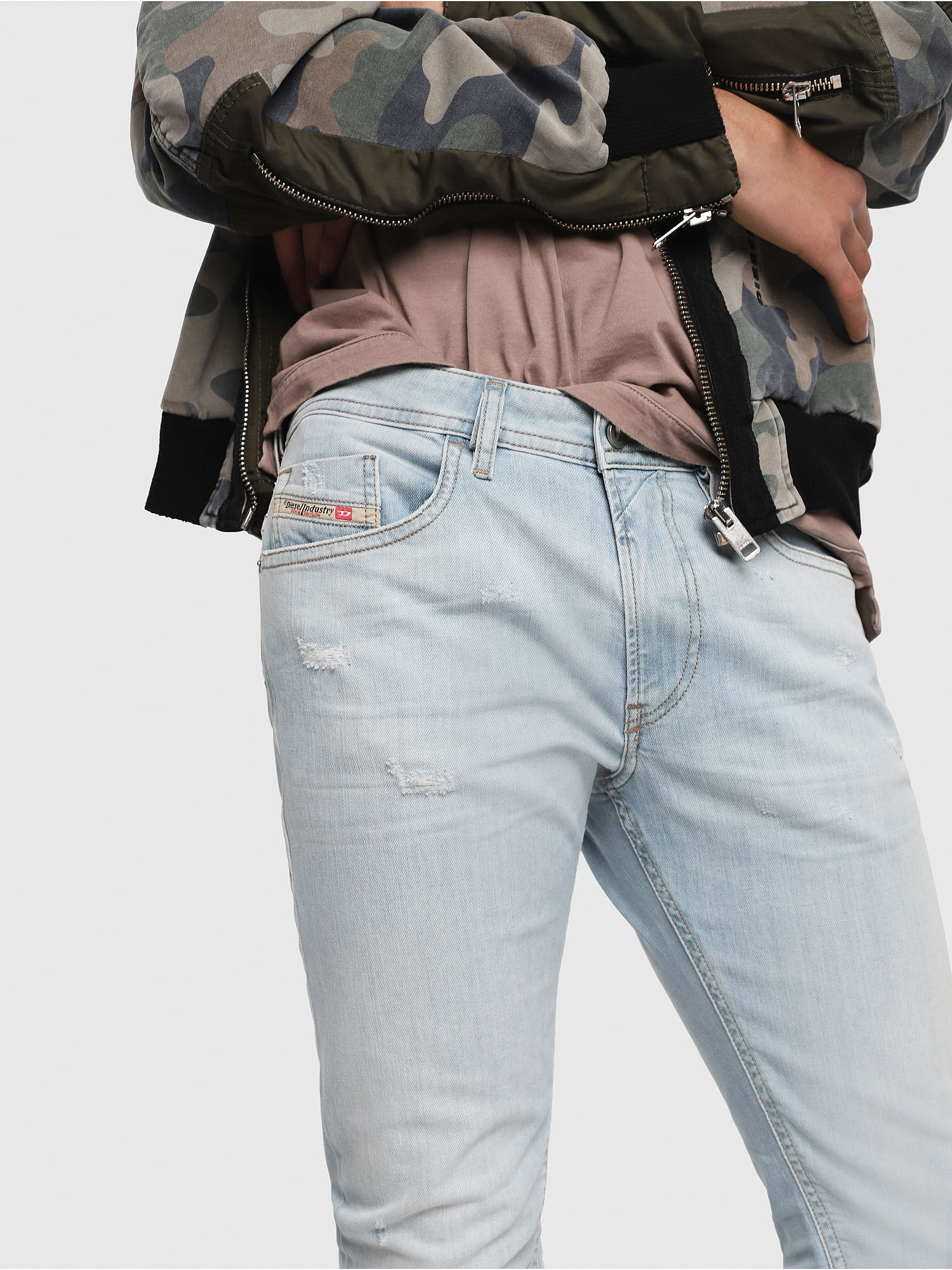 THOMMER 081AR Men Slim Light blue Jeans Diesel
