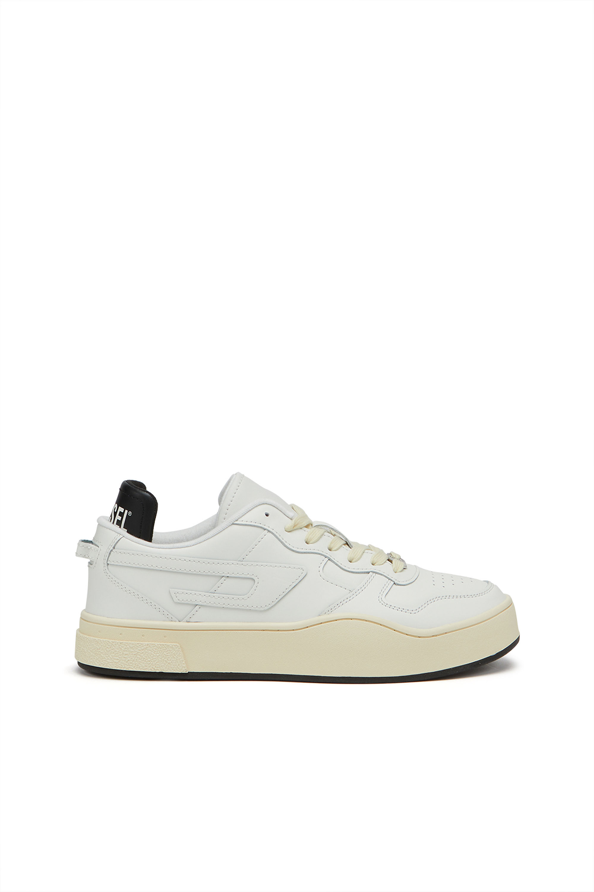 S-UKIYO LOW Man: Leather low-top sneakers with D logo | Diesel