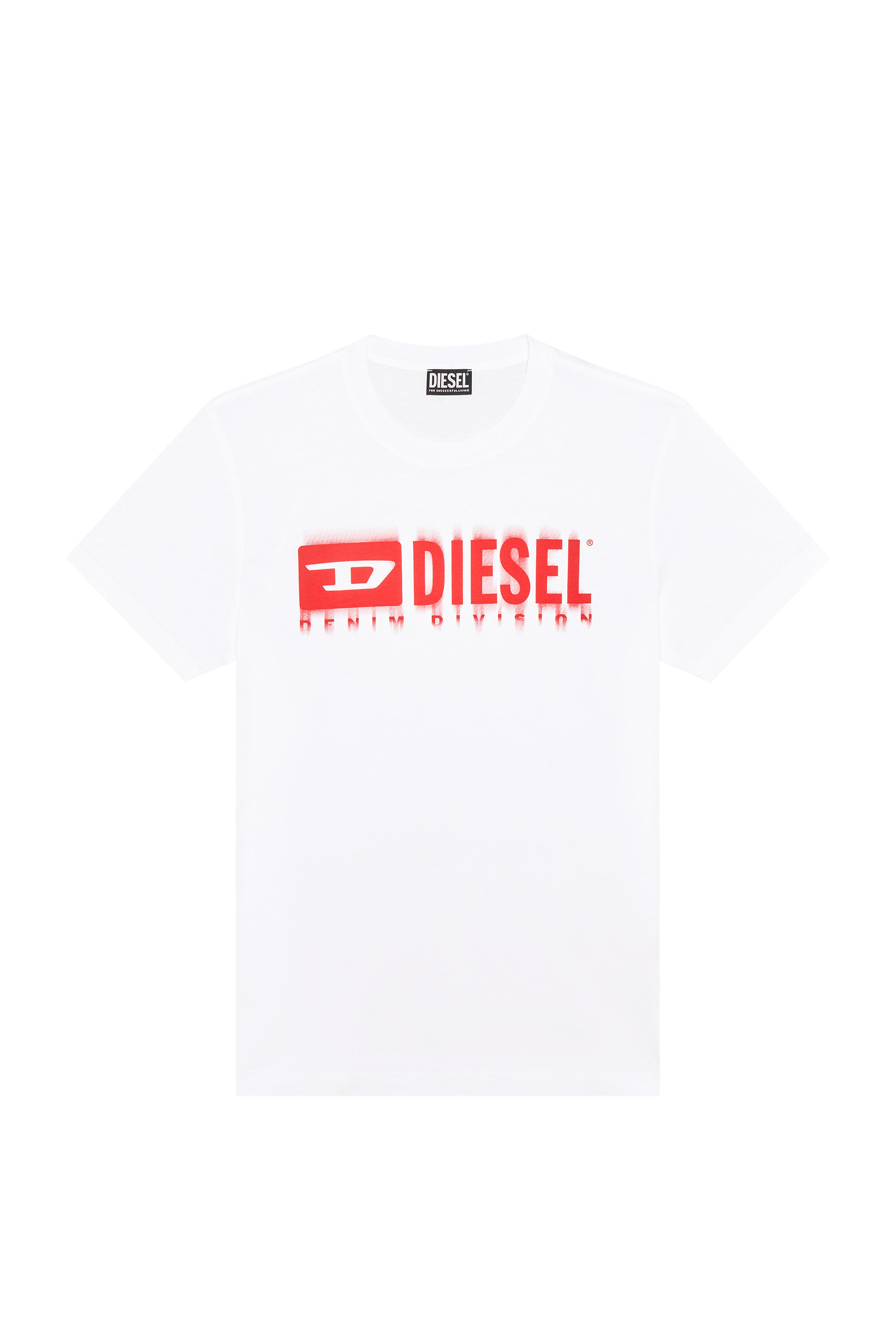 Men's T-shirt with smudged logo print | White | Diesel