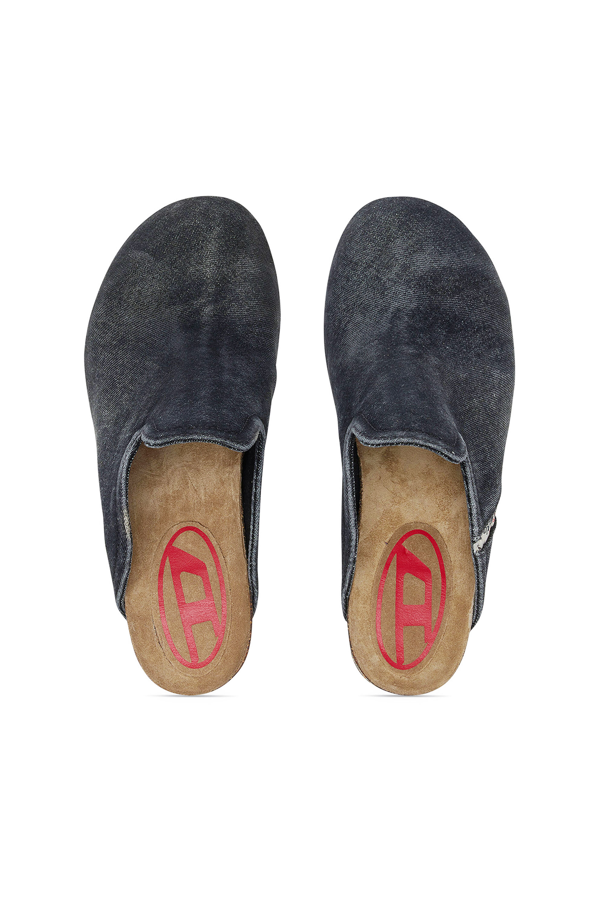 Women's D-Woodstock: Denim kitten heel mules | Black | Diesel