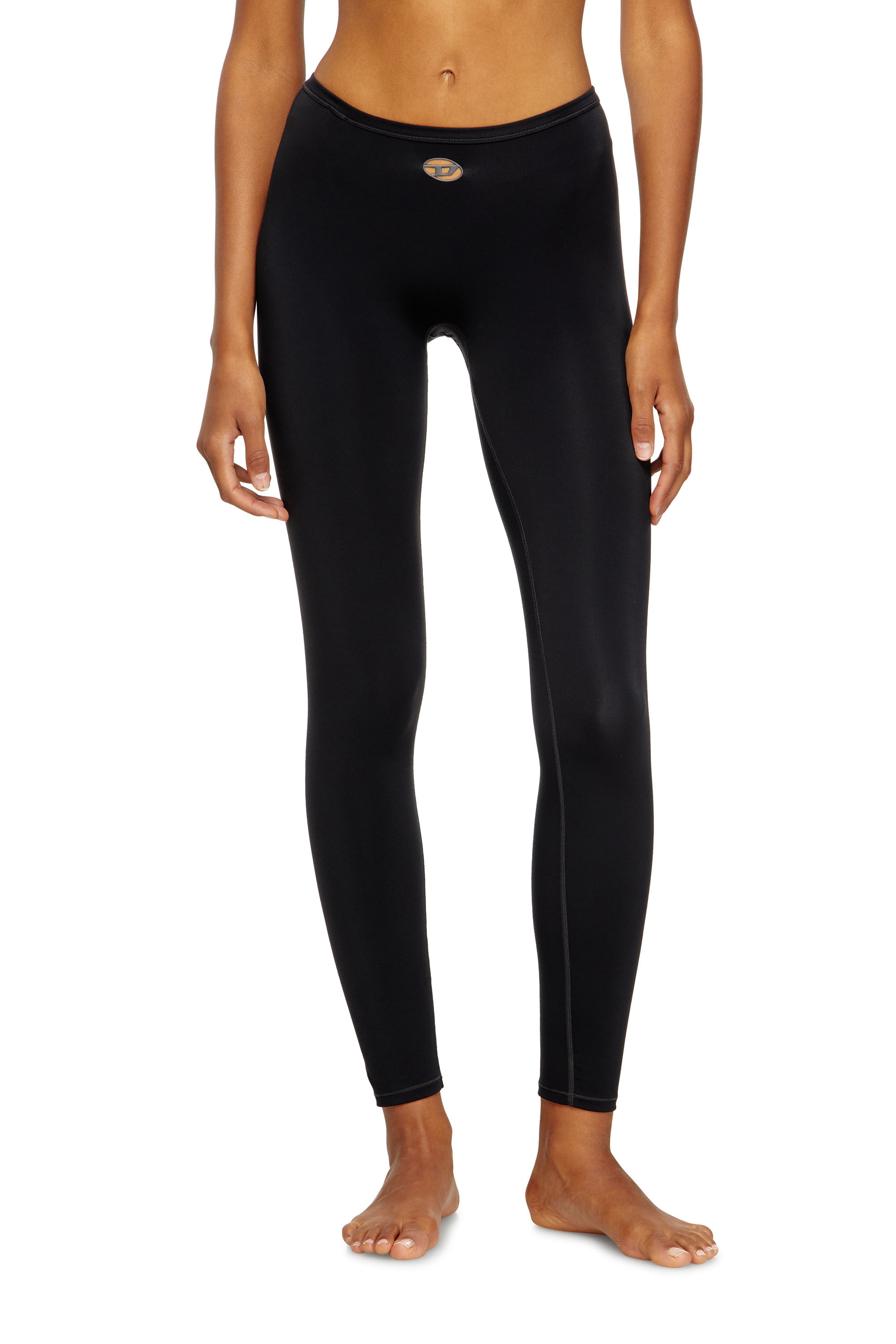 Diesel - MINA-UTLT, Leggings de nailon elástico Mujer in Negro - 1