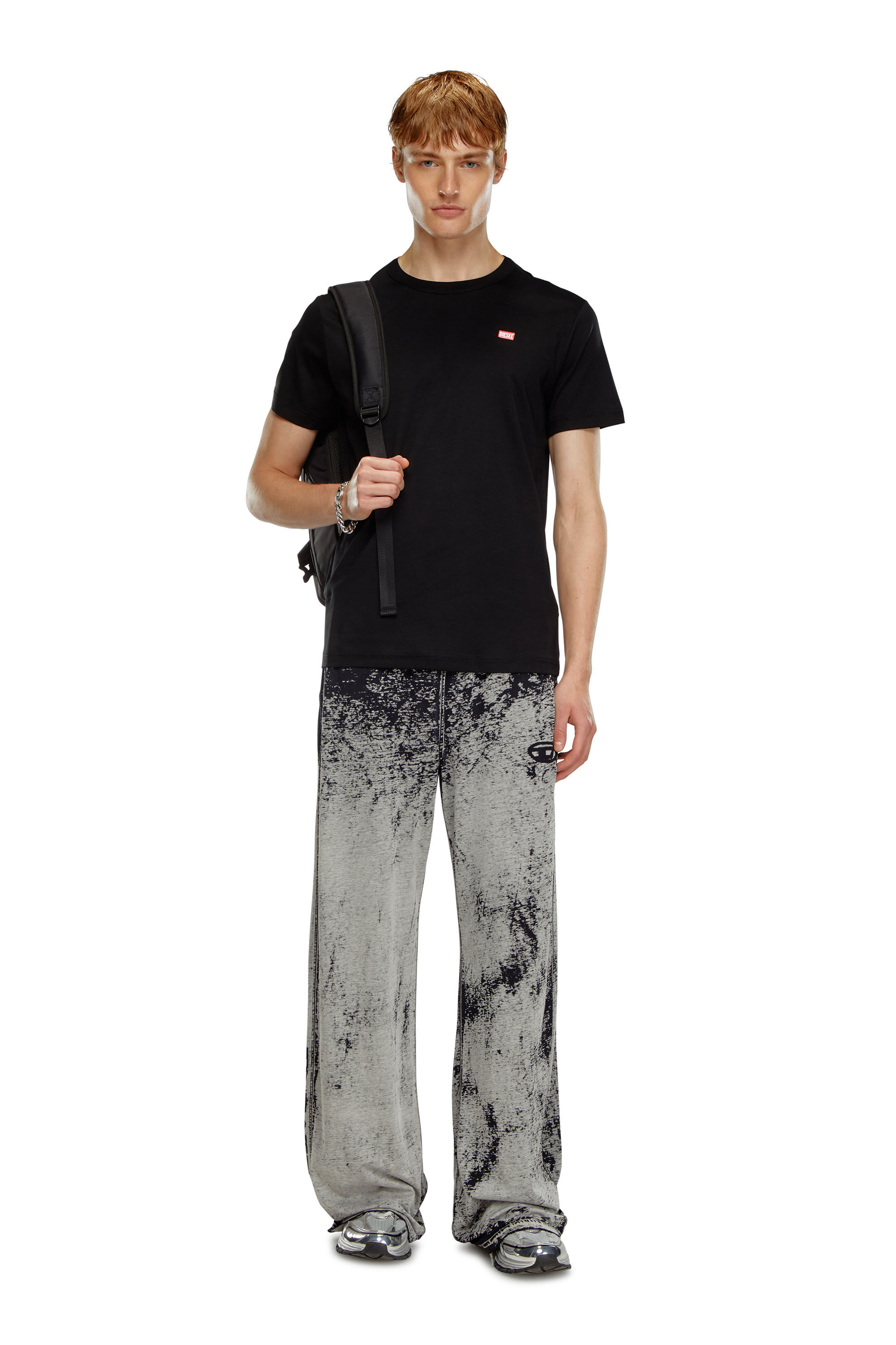 ★DIESEL★ T-MIEGOR K77 T-shirt Black A148190SKAF9XX A148190 Men's T-shirt in mercerised cotton | Black | Diesel