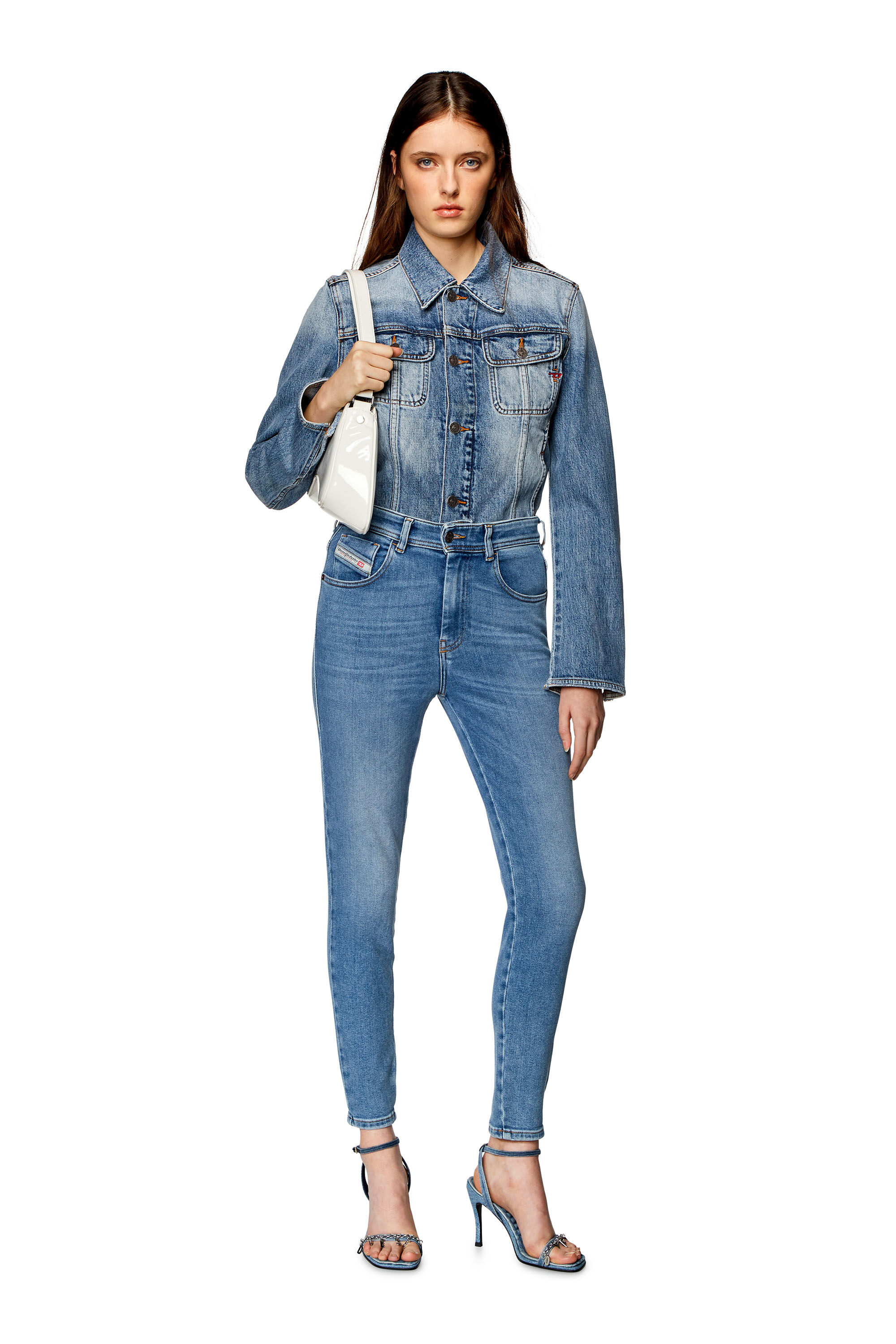 1984 SLANDY-HIGH-PK Woman: super skinny Light blue Jeans