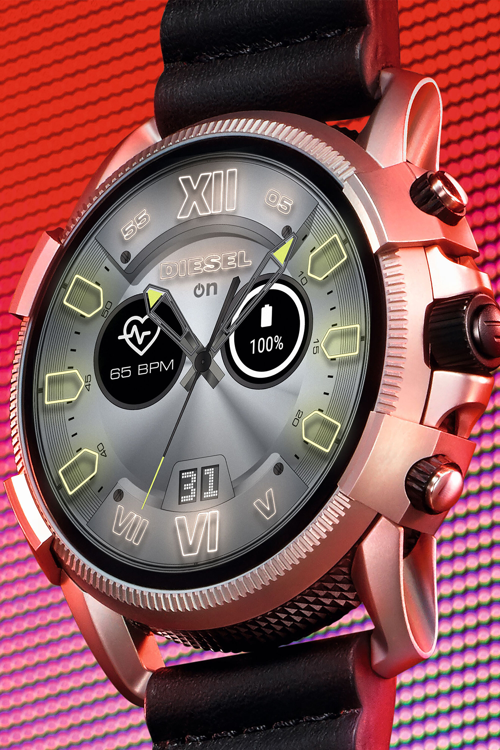 DT2008 Hombre Full Guard 2.5 smartwatch piel negra Diesel