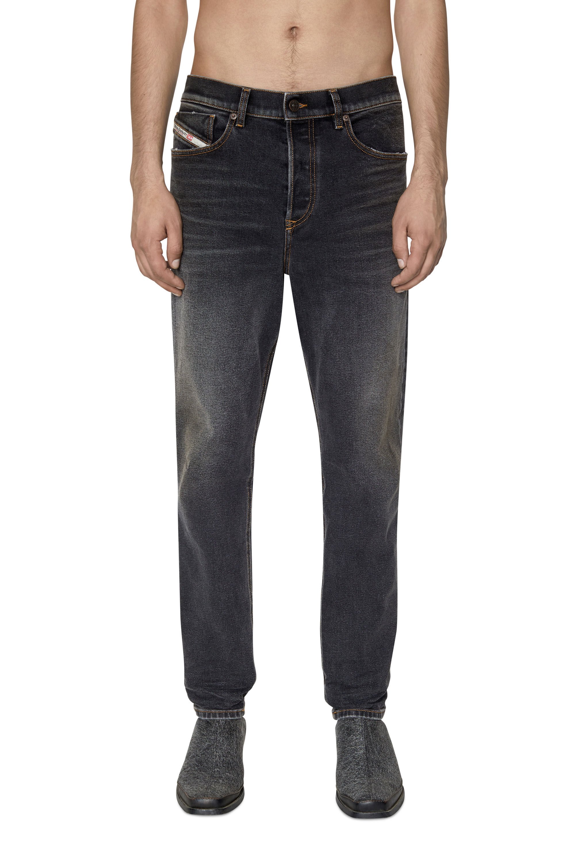 Diesel - 2005 D-FINING 09D66 Tapered Jeans, Negro/Gris oscuro - Image 3