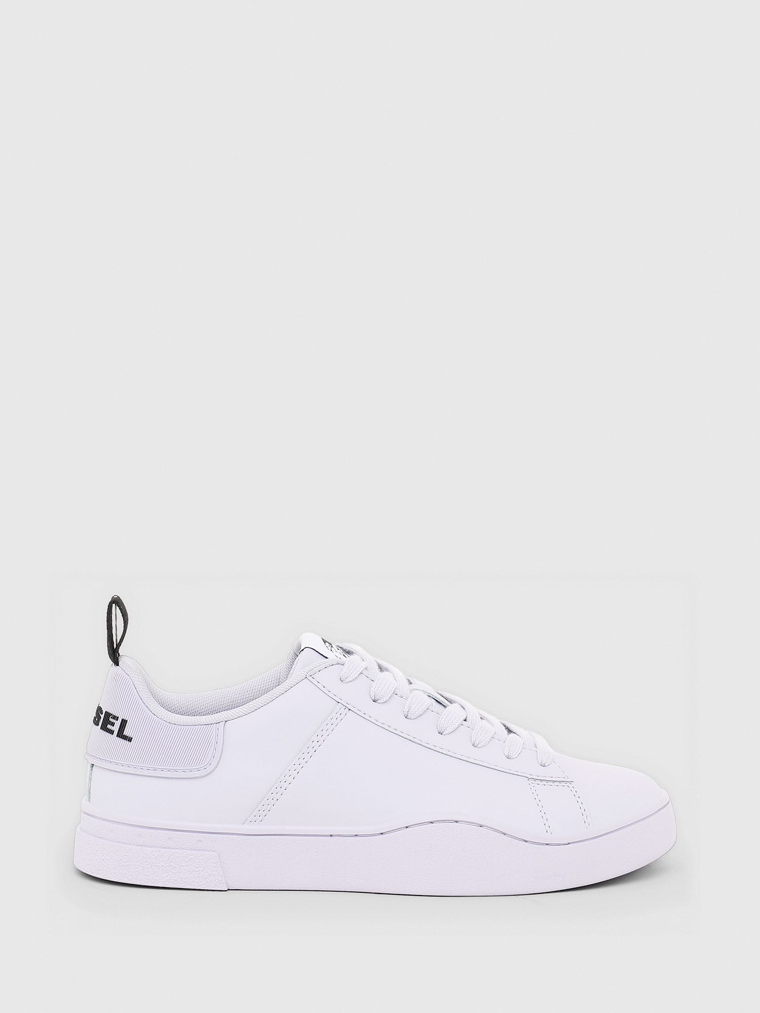 S-CLEVER LOW LACE W Woman: Monochrome low-top sneakers in leather 