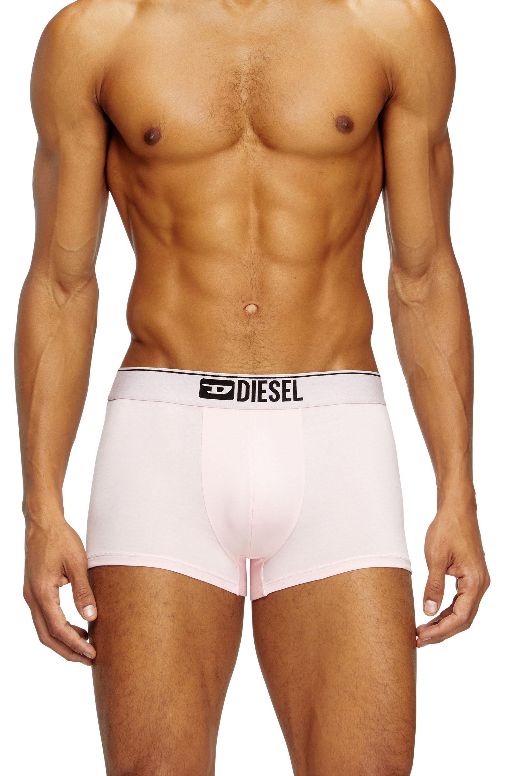 Diesel - DAMIEN-D-BOX-3PACK, Man's 3-pack boxer briefs in stretch cotton in Pink/Black - 1