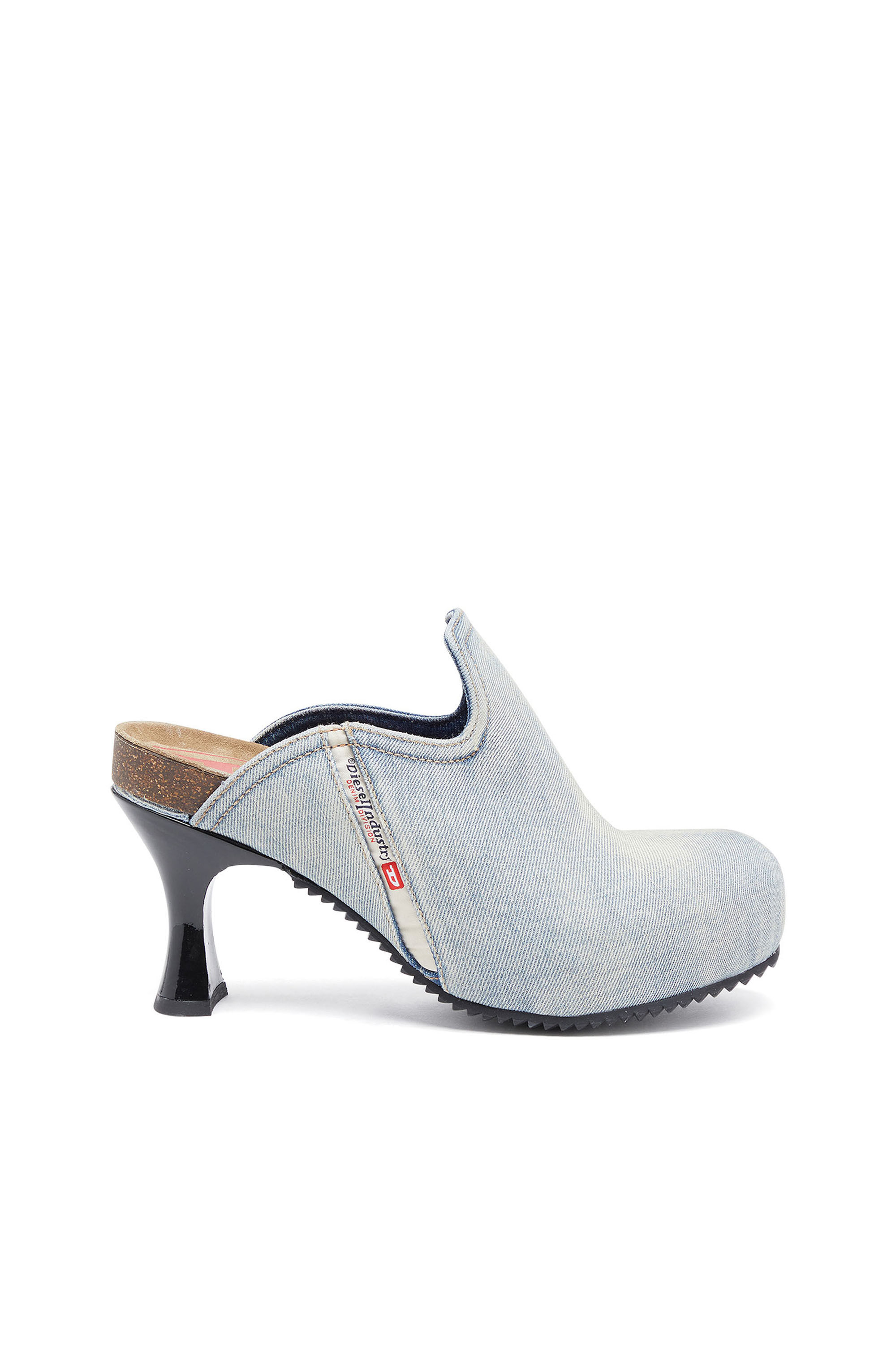 Women's D-Woodstock: Denim kitten heel mules | Blue | Diesel