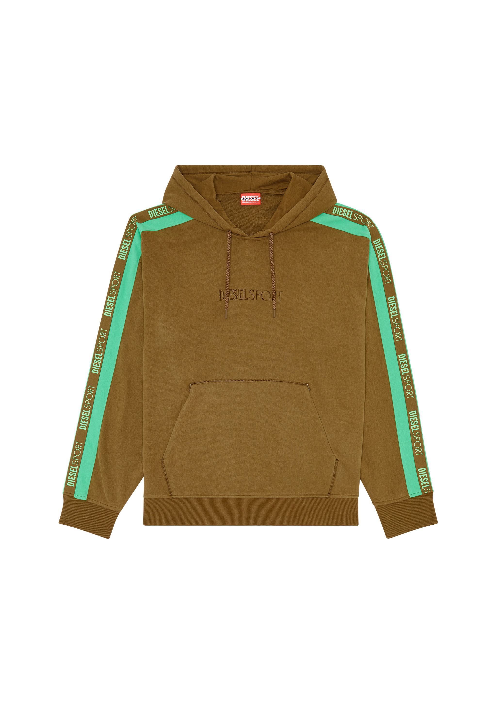 AMST-BOWE-HT32 Man: Hoodie with logo tape | Diesel