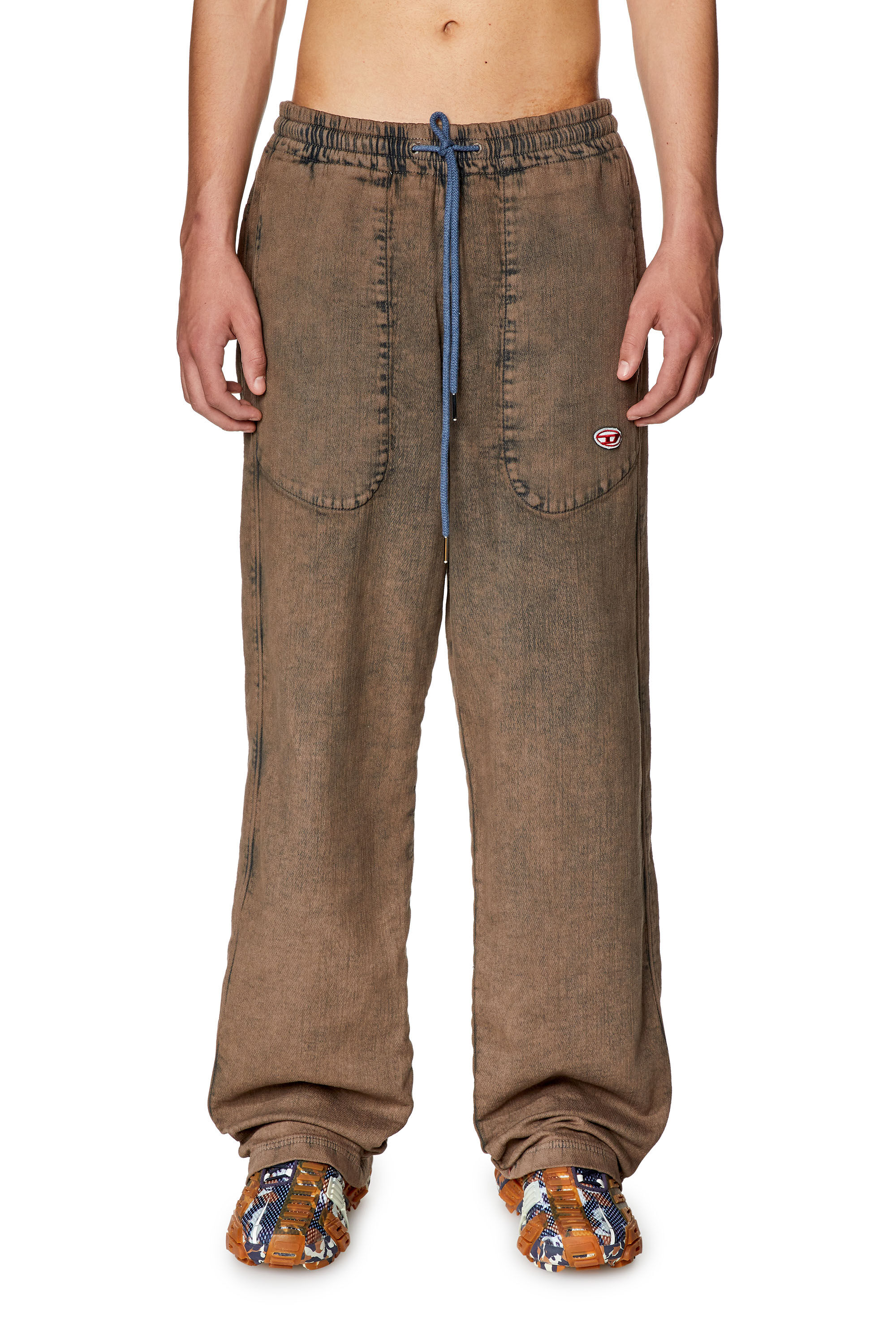 Diesel - Straight D-Martians Track Denim 09H04, Straight D-Martians Track Denim Unisex in Marrón - 3