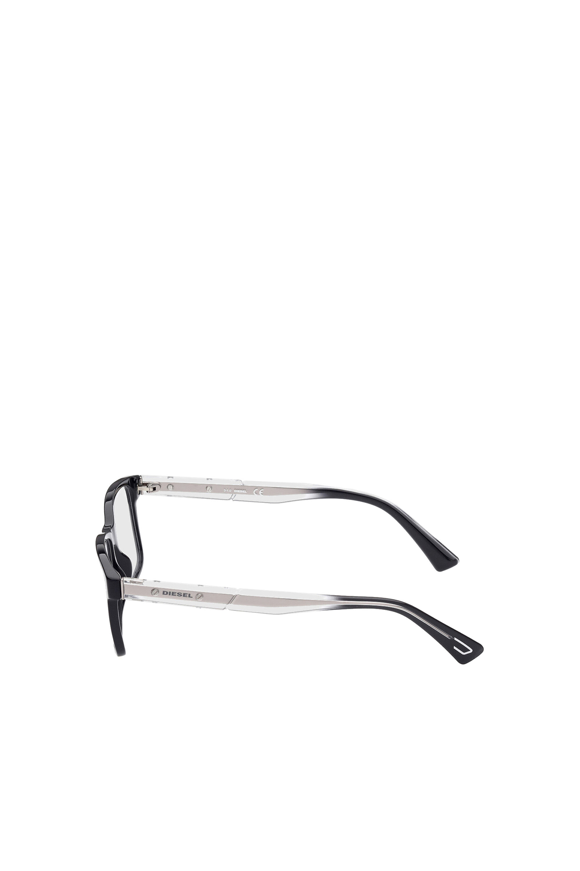 Diesel - DL5407, Man's Optical glasses with rectangular shape in Black - 4