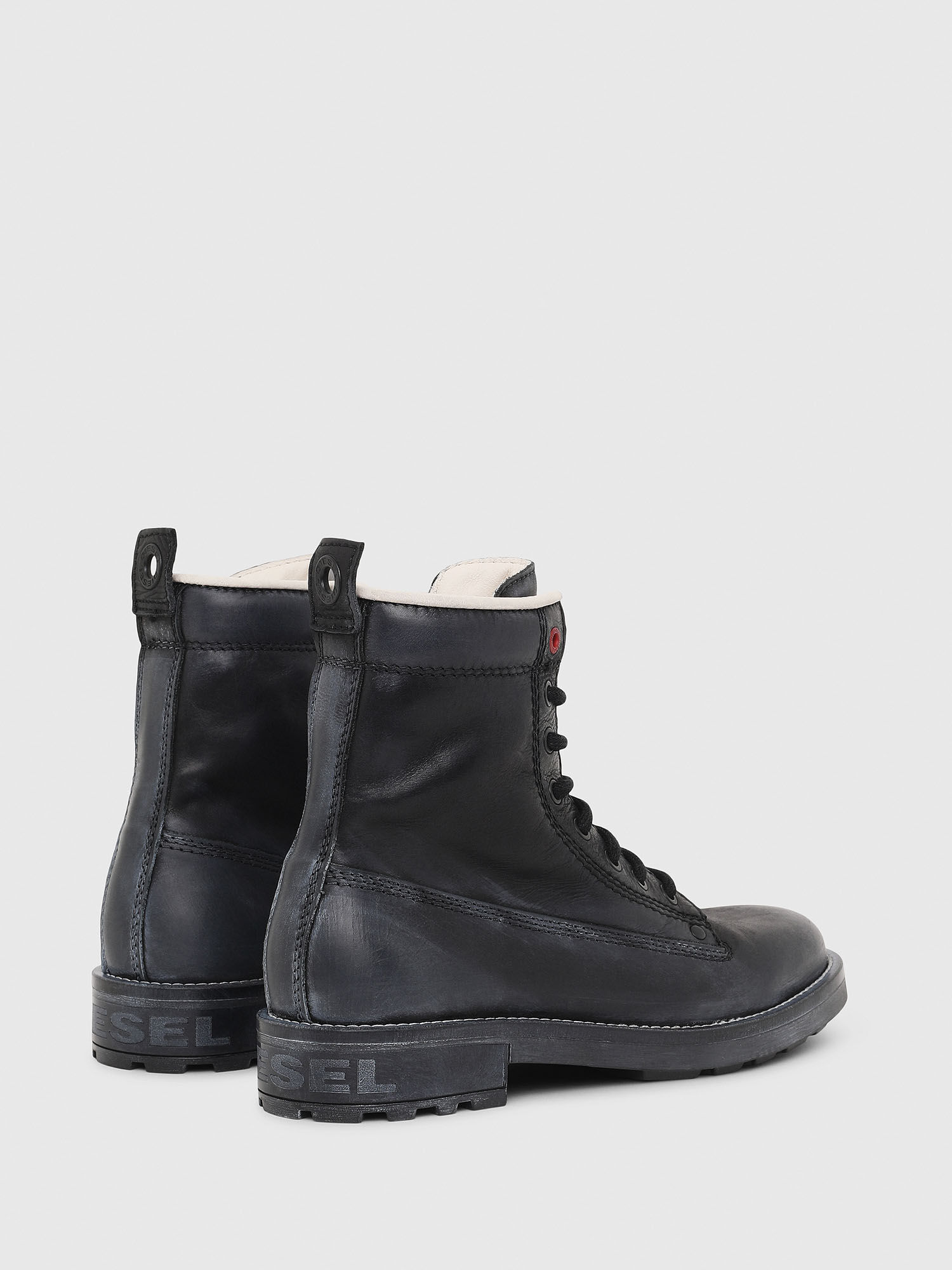 D-THROUPER DBB W Women: Combat boots in paint-effect leather | Diesel