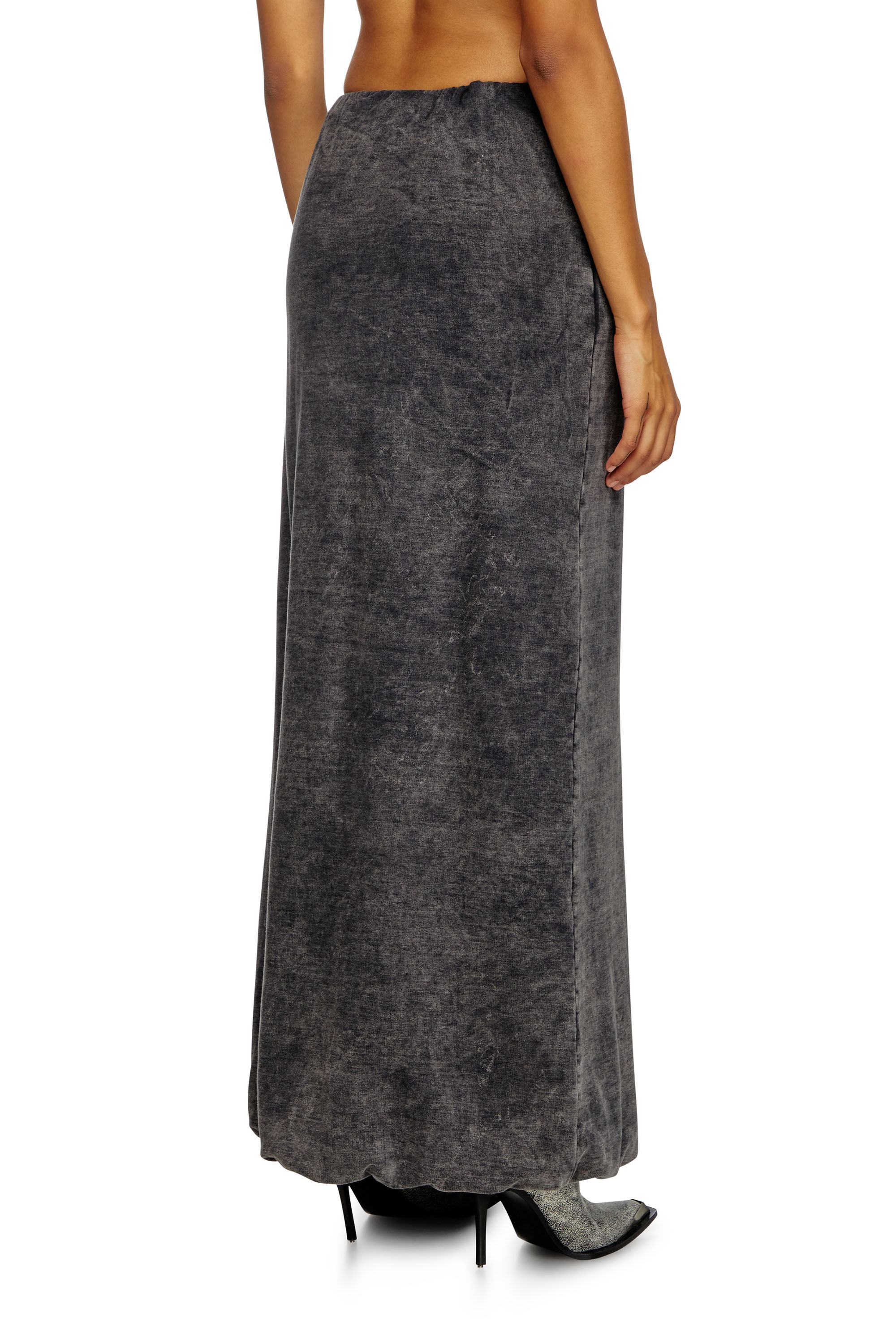 Women's Long skirt with denim effect | Black | Diesel