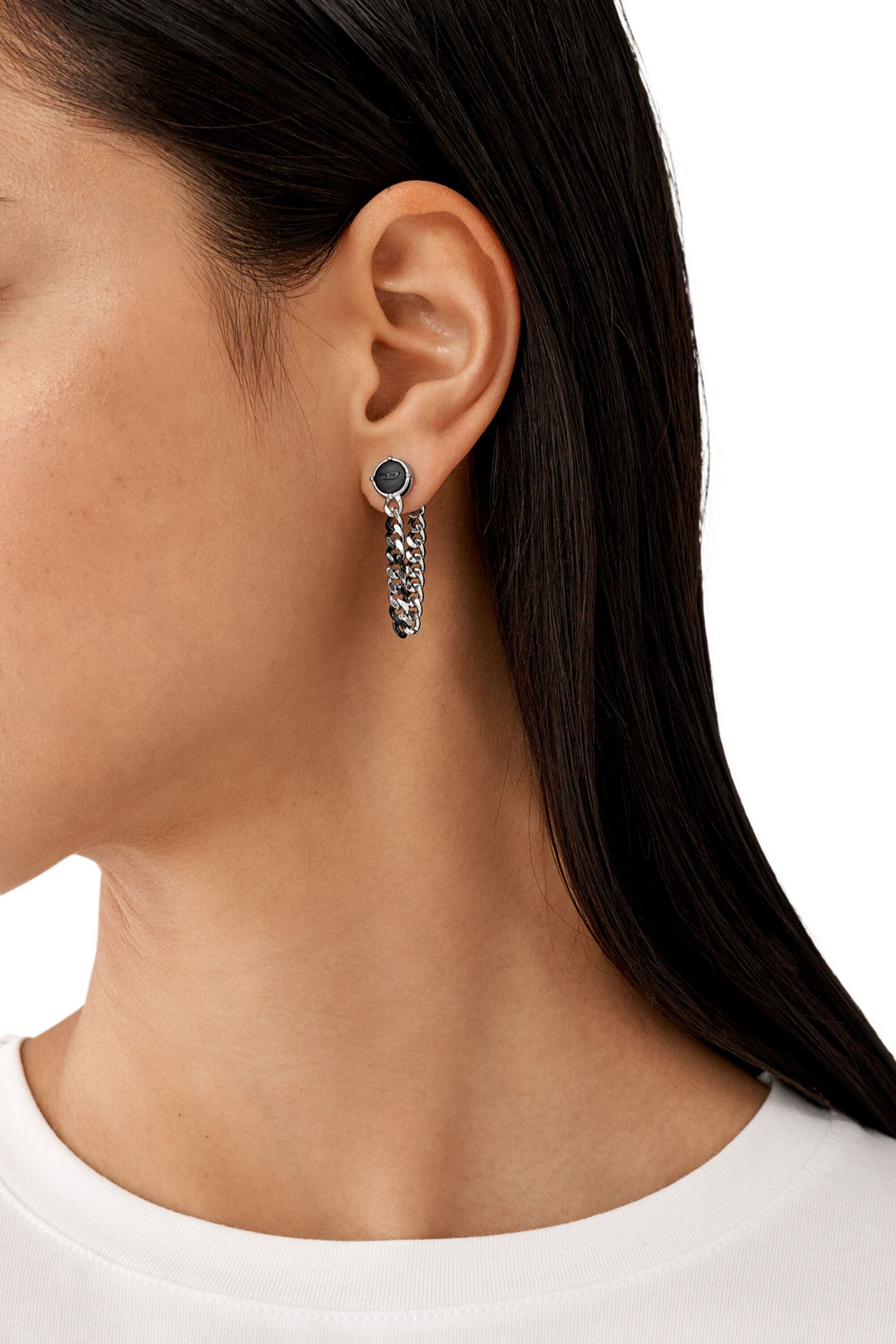 Women's Stainless steel stud earring | Silver | Diesel