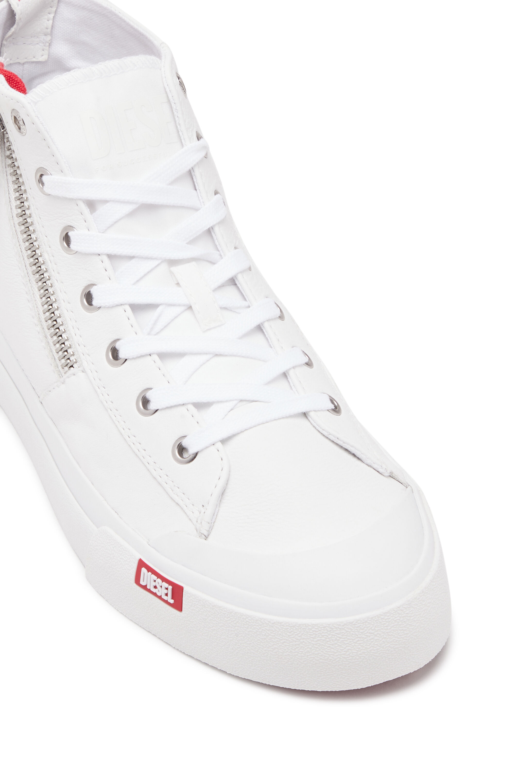 Men's S-Athos Zip - High-top sneakers in premium leather | White 