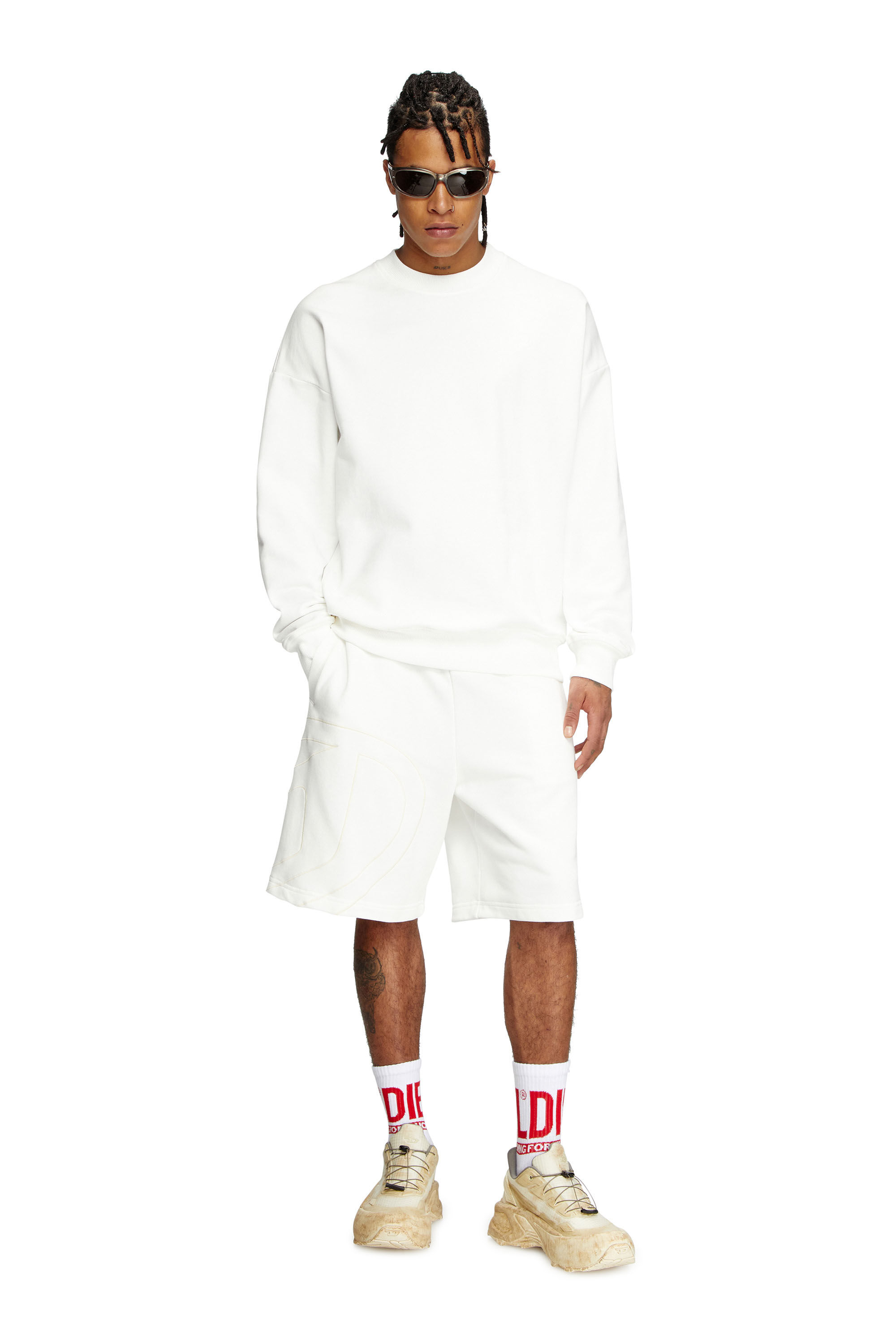 Diesel white shorts sales