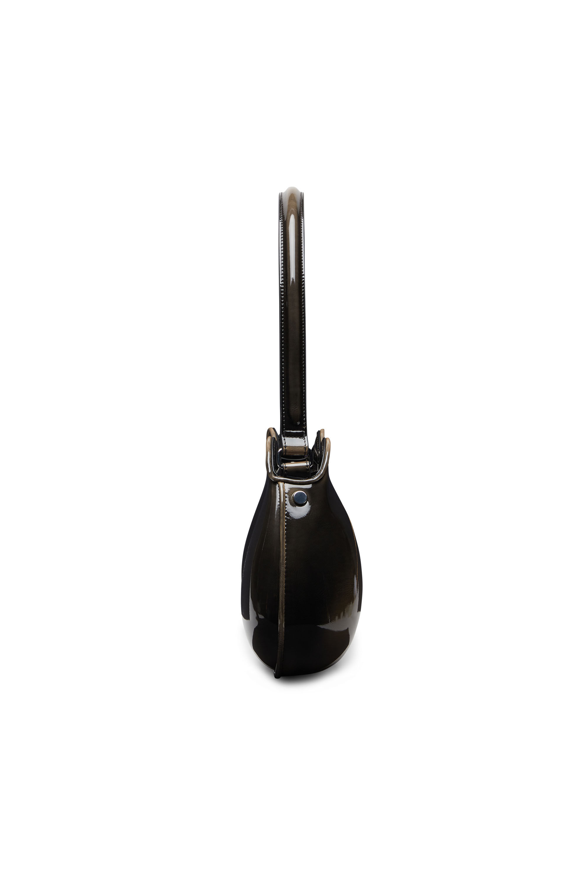 Women's Double-D-Rigid shoulder bag in dégradé glossy PU