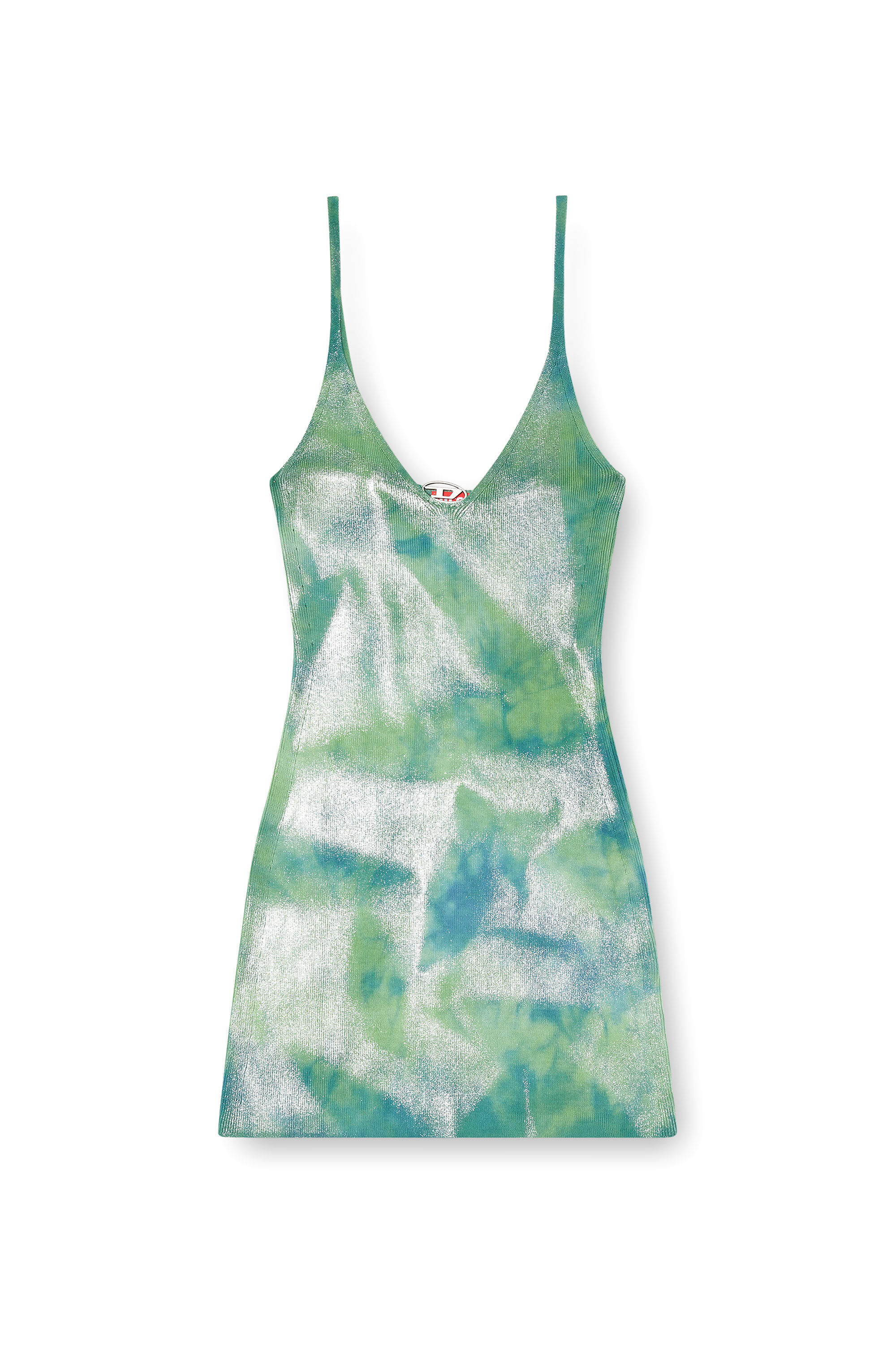 Diesel - M-ISMA, Vestido de punto con acento metálico Mujer in Multicolor - 2