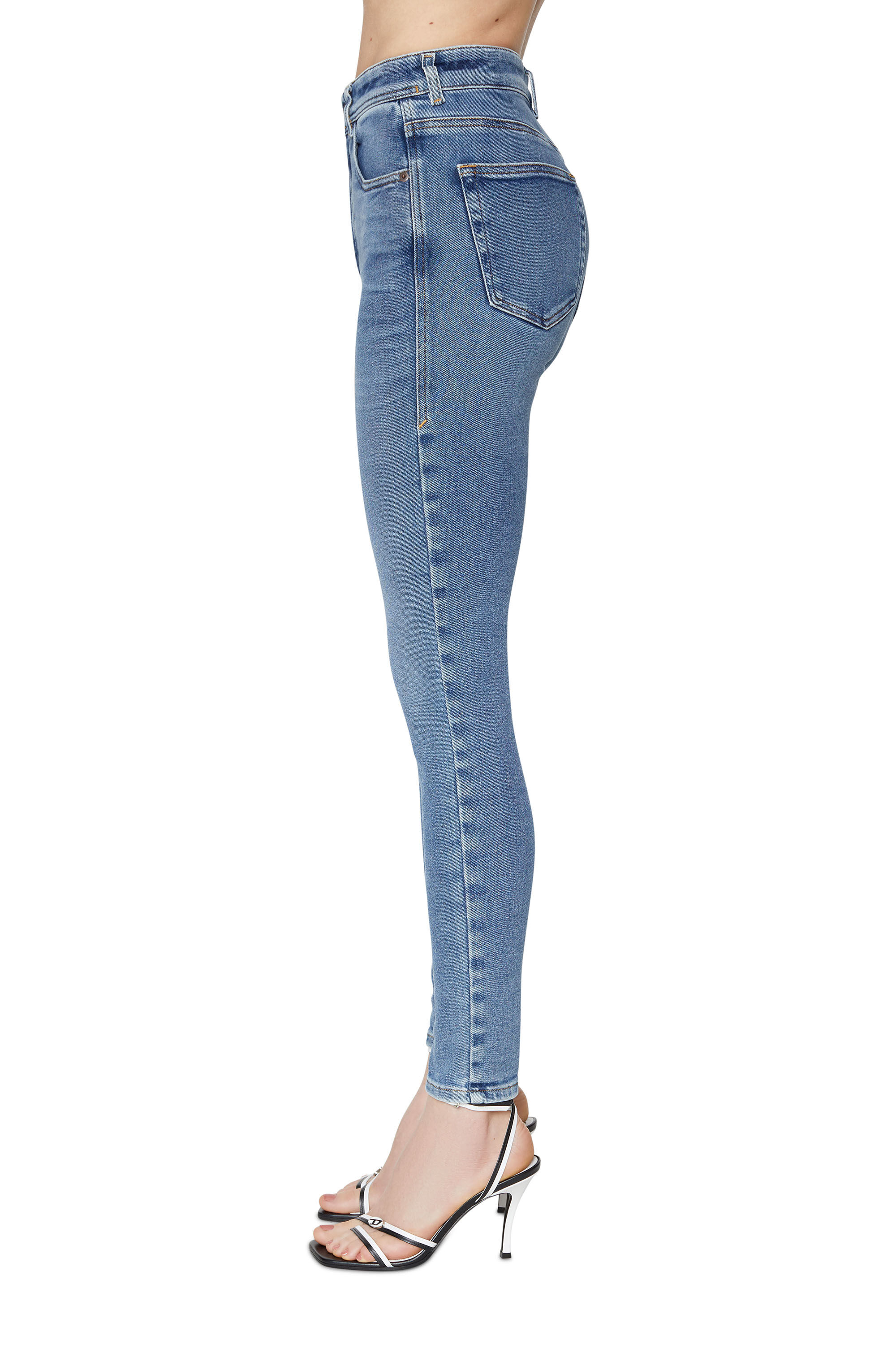 1984 Slandy high 09D62 Woman: Super skinny Medium blue Jeans | Diesel