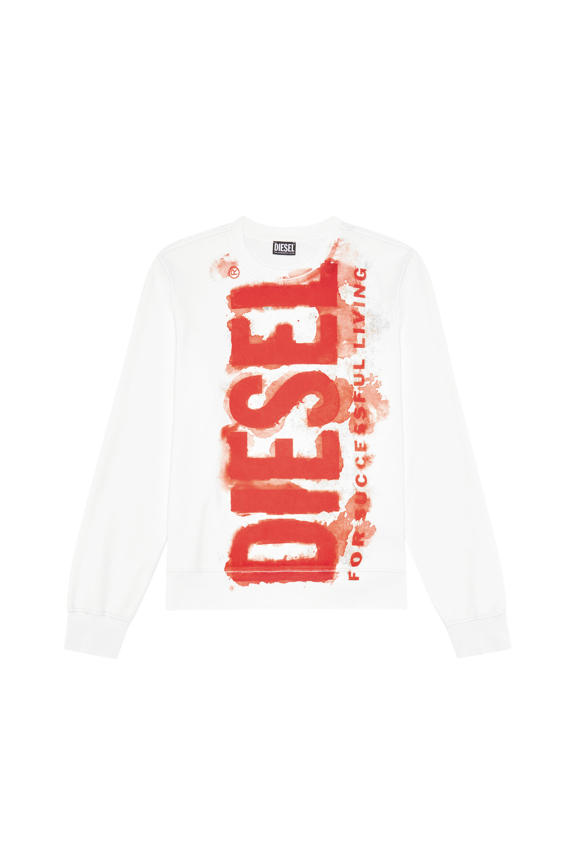 S-GINN-E5 Man: Sweatshirt with bleeding-effect logo | Diesel