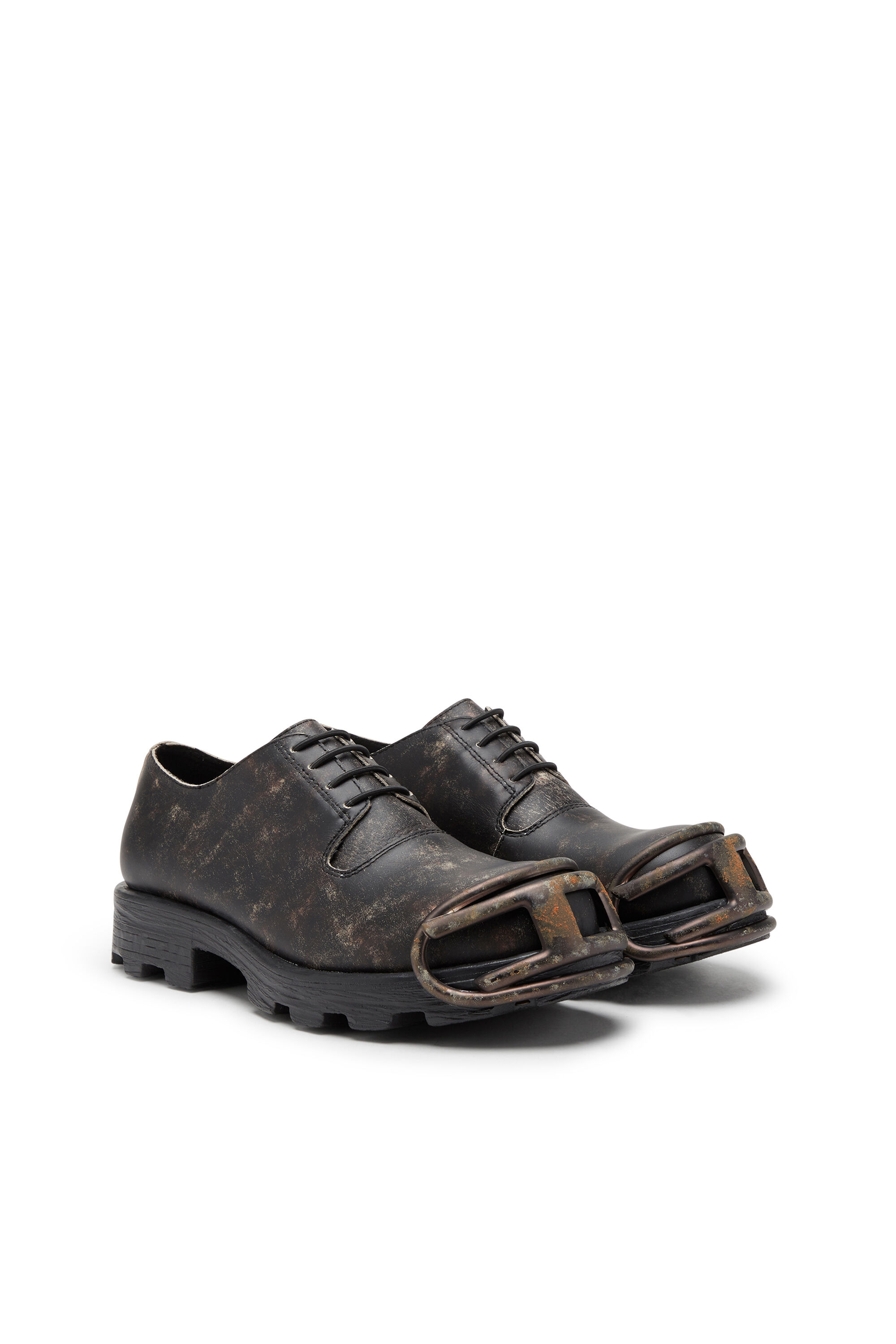 Men's D-Hammer-Derby shoes in treated leather | Brown | Diesel