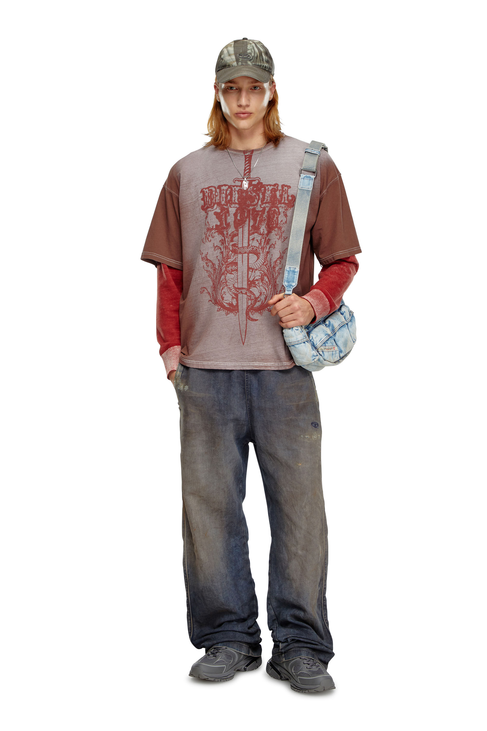 Men's Relaxed Jeans | Dark Blue | Diesel D-Martyans Track Denim
