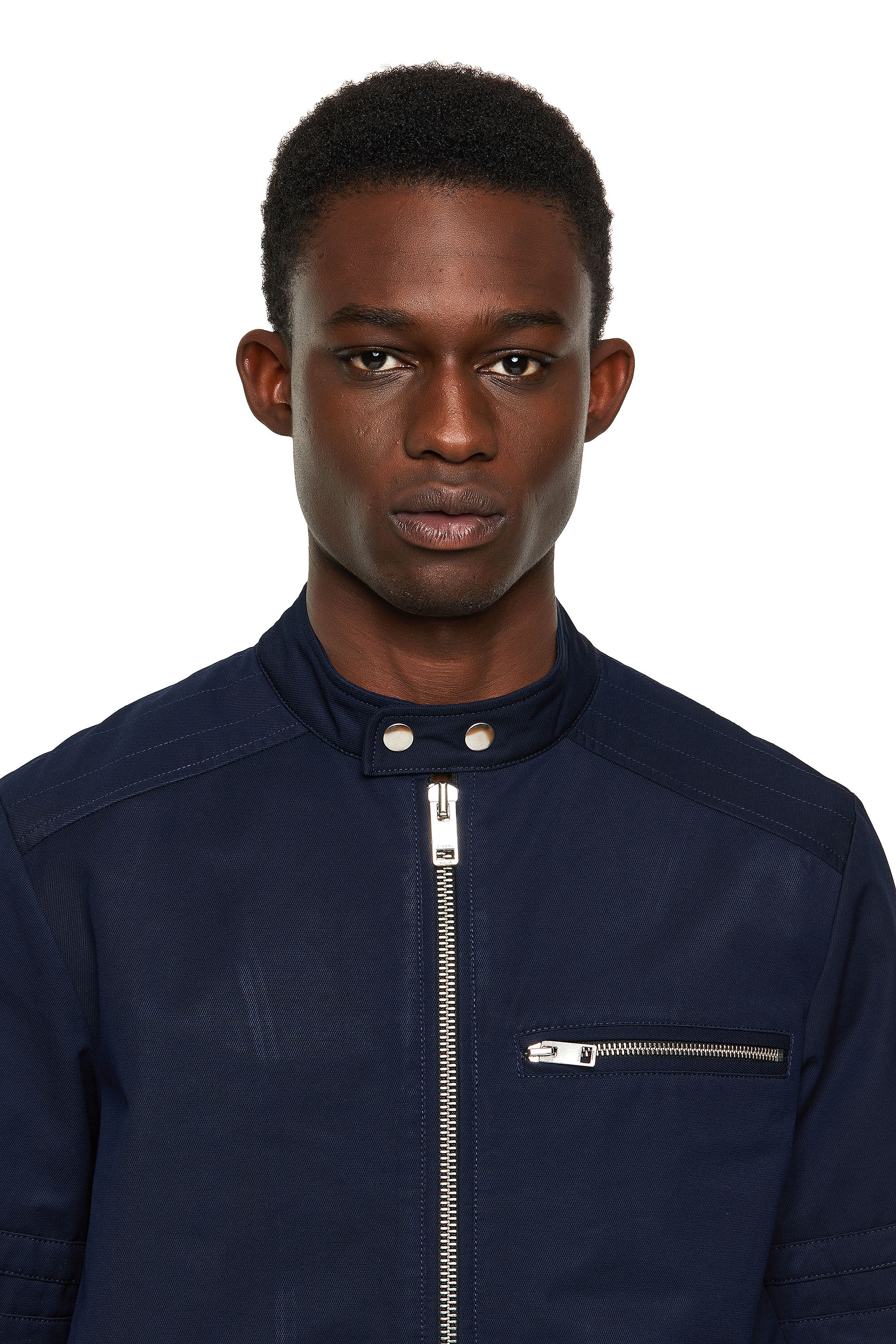 J-GLORY Man: Cotton-blend biker jacket | Diesel