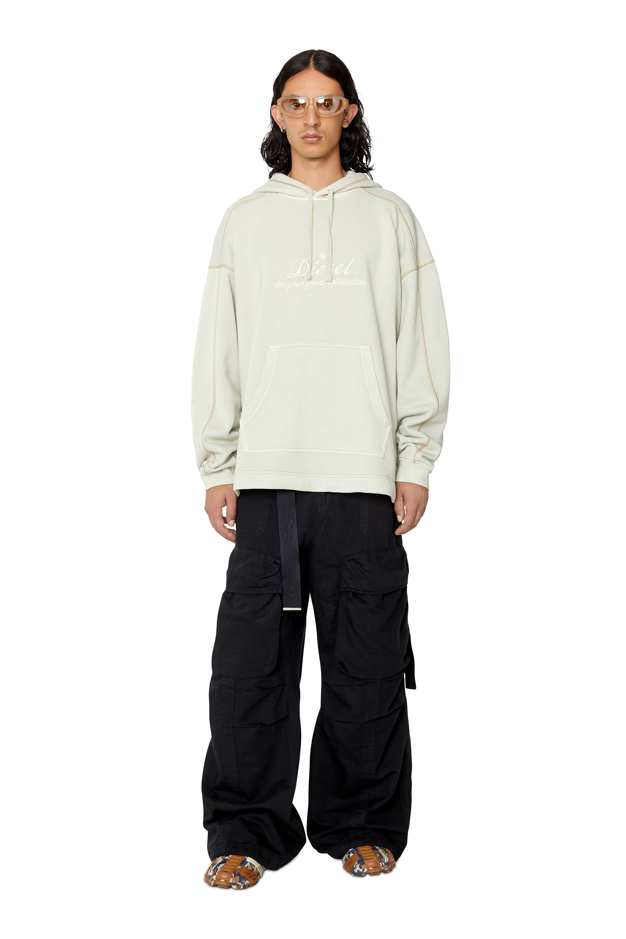 S-VULCHOOD Man: Logo hoodie with embroidered logo | Diesel