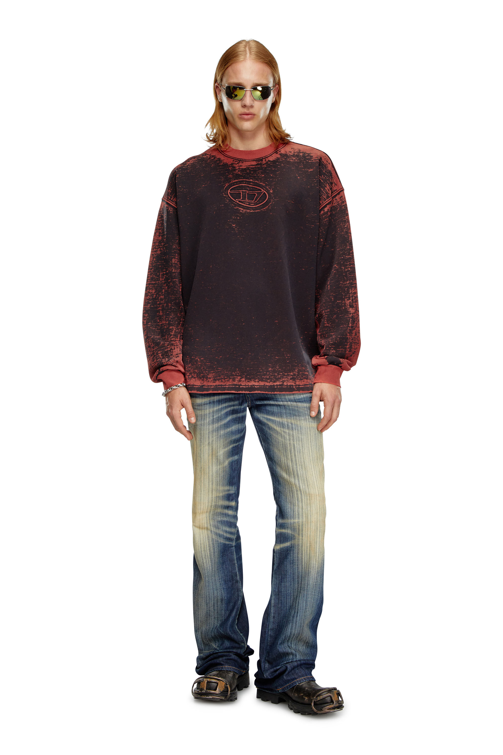 Diesel red sweatshirt top