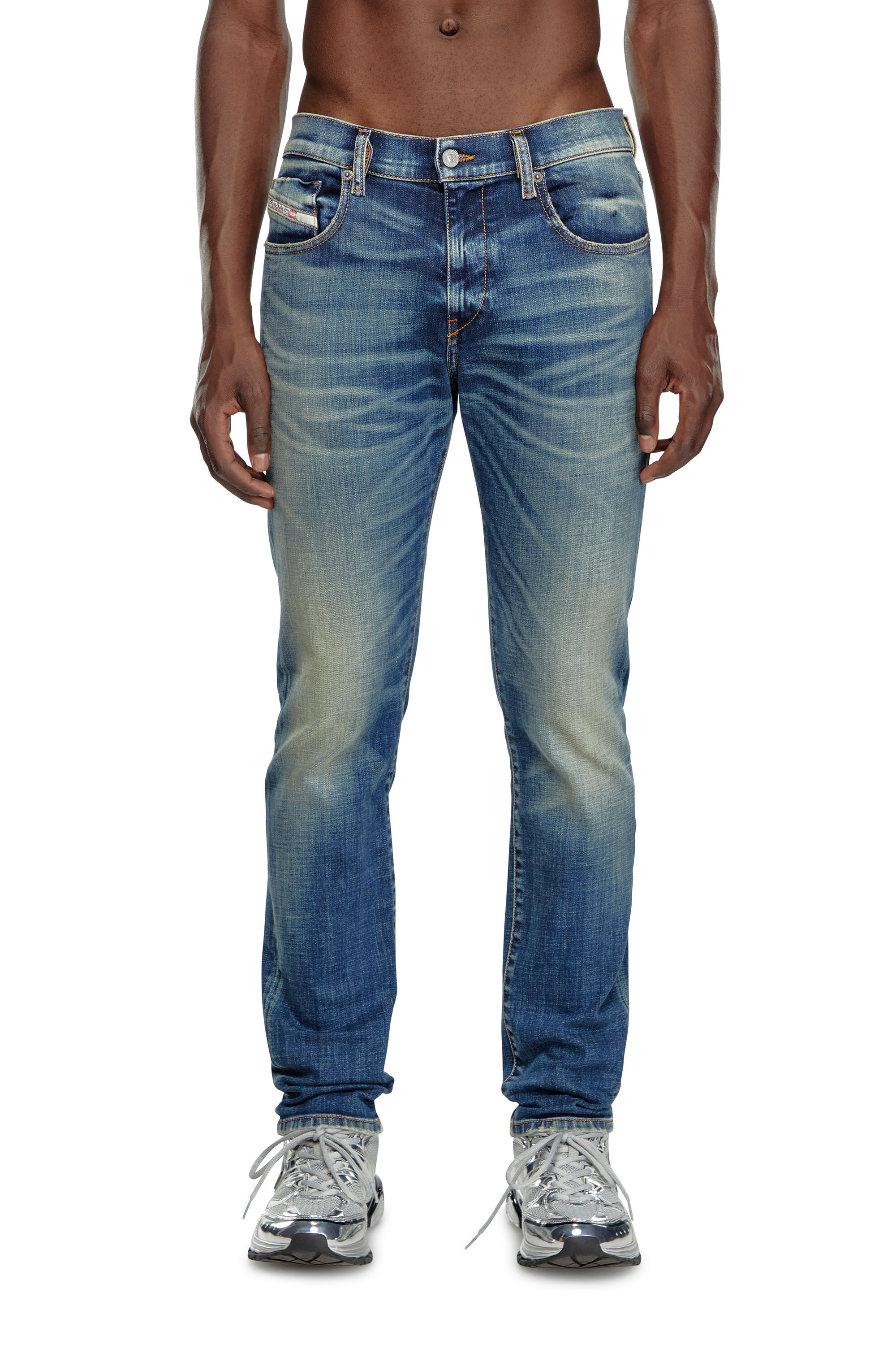 Diesel - Hombre Slim Jeans 2019 D-Strukt 09J50, Azul medio - Image 3