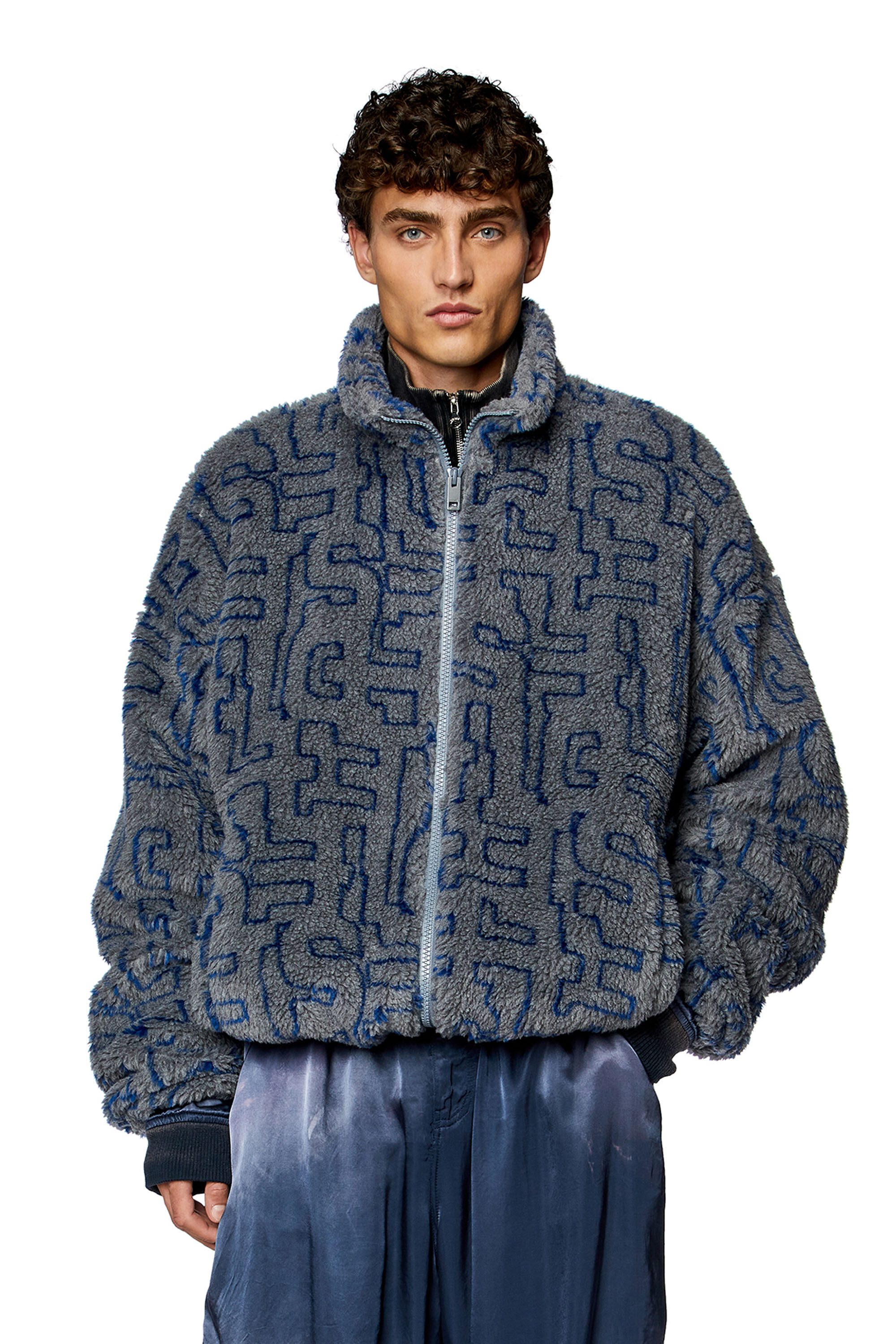 お歳暮 のし Diesel with jacket fleece Teddy Men's monogram Diesel | Grey | トップス