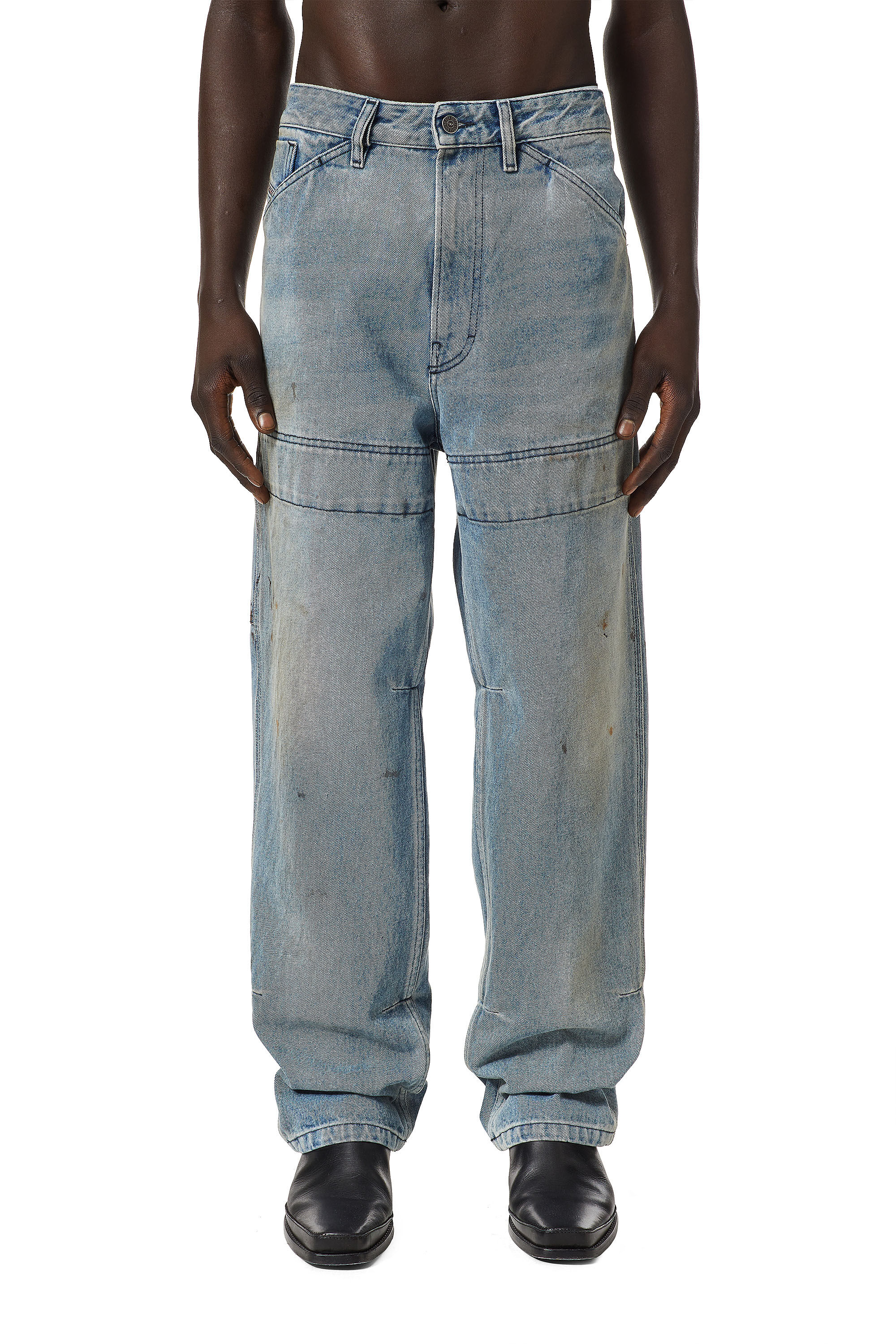 Diesel - D-Franky 0EHAS Straight Jeans, Azul Claro - Image 3