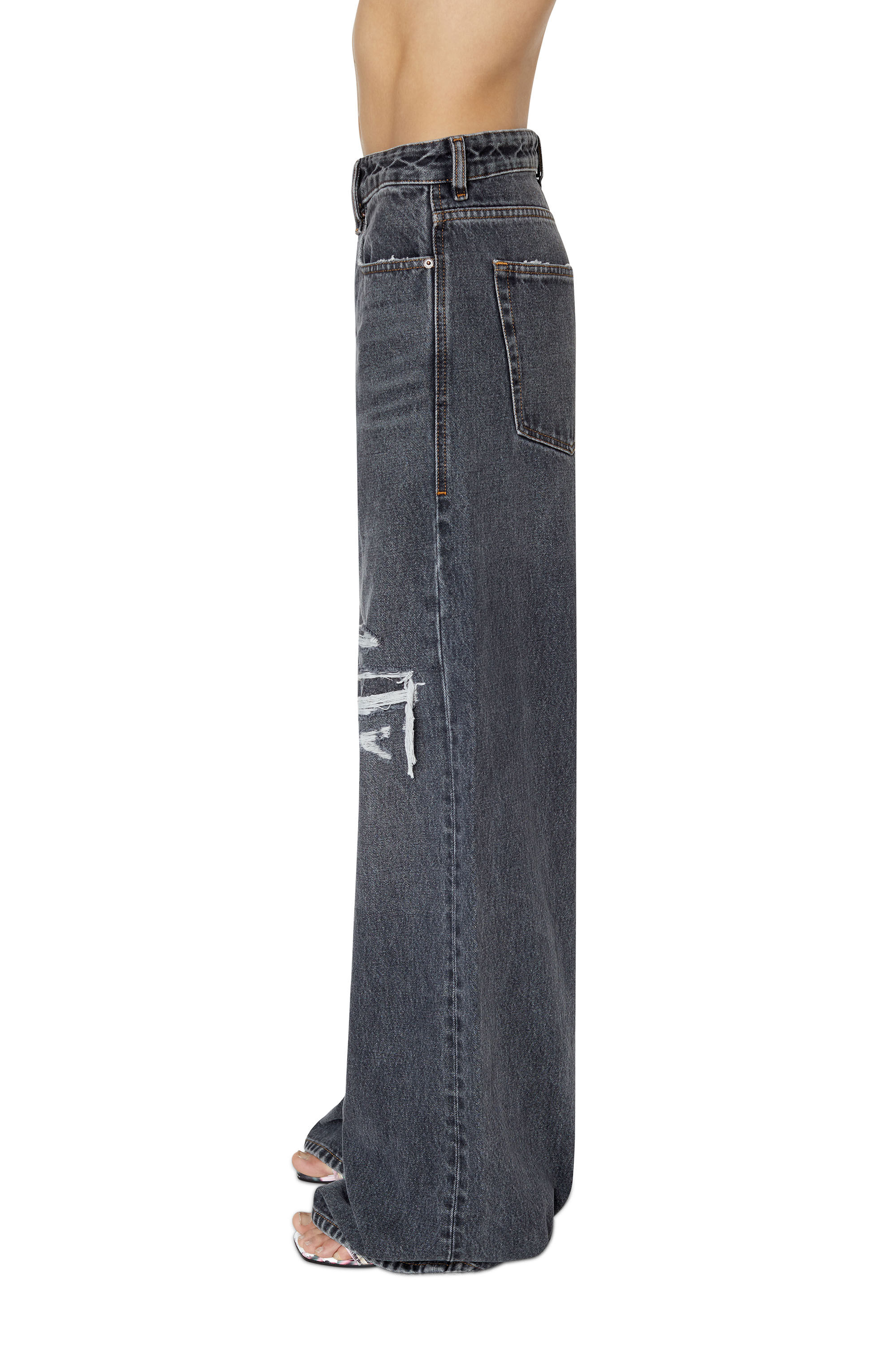 1996 D-Sire Woman: Straight Black/Dark grey Baggy Jeans | Diesel