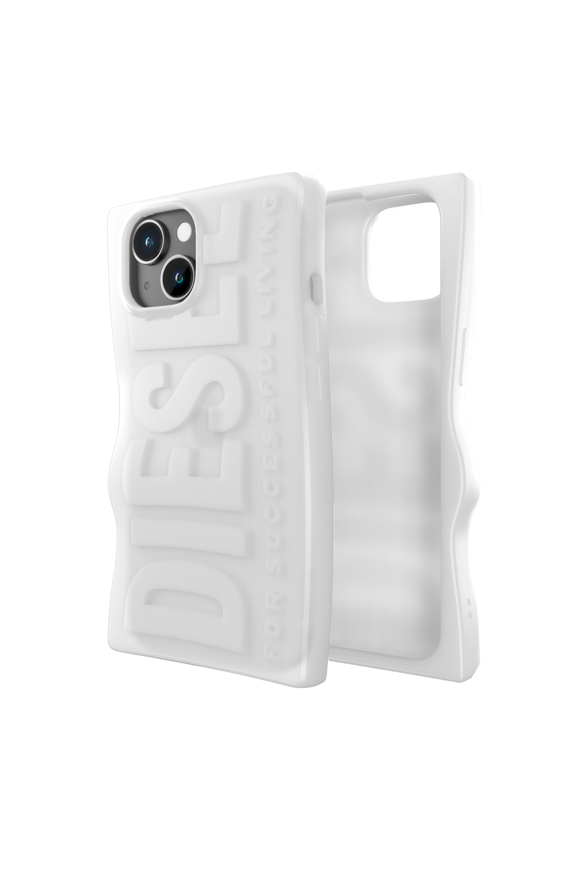 国内即発【DIESEL】54123 Moulded Case iPhone15 シリコンケース Women's D By case iPhone 15 | White | Diesel