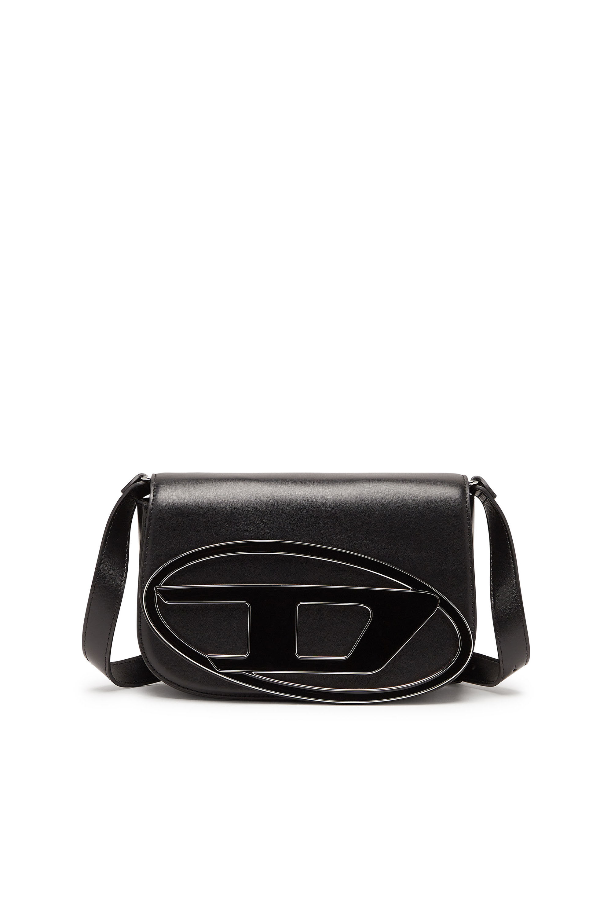 Women's 1DR M - Iconic medium shoulder bag in leather | Black | Diesel