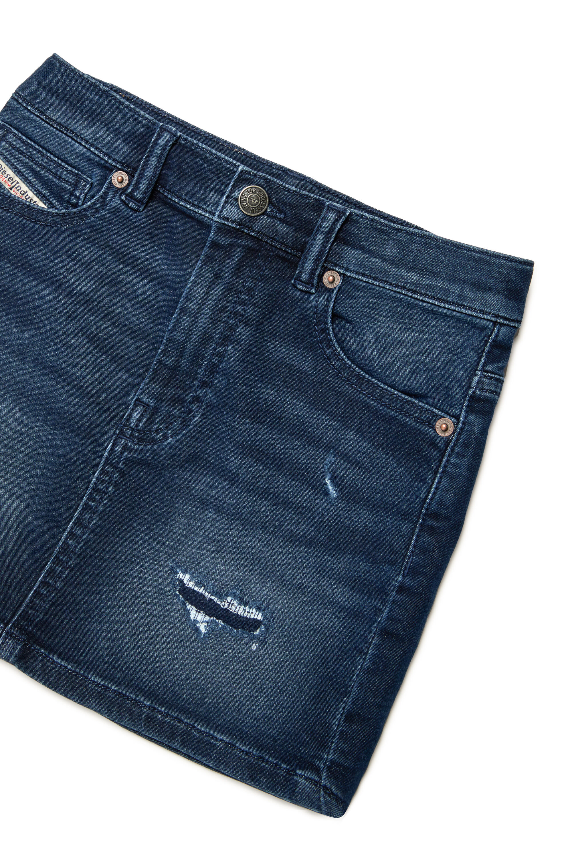 Diesel - GIANNA JJJ, Falda de 5 bolsillos en denim elástico Mujer in Azul marino - 3