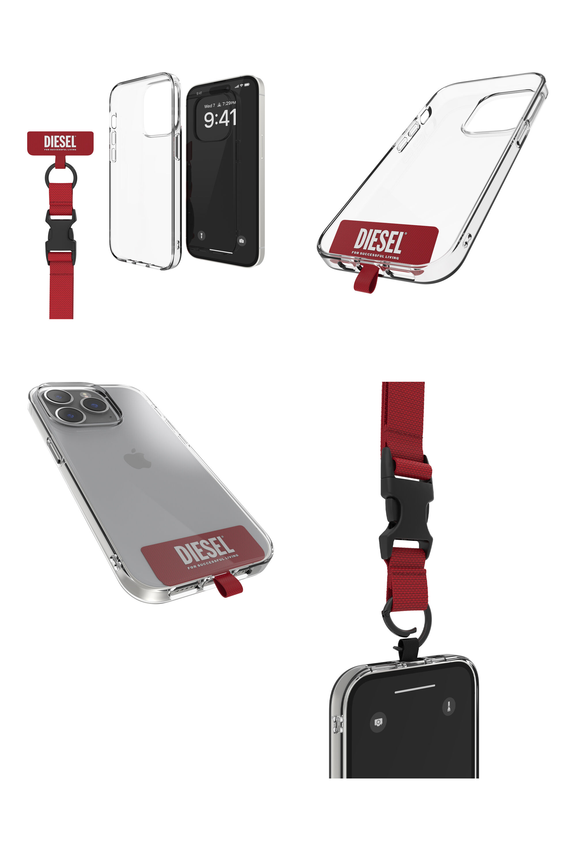 Diesel - 52945 UNIVERSAL NECKLACE, Cordón universal para smartphone Unisex in Rojo - 2