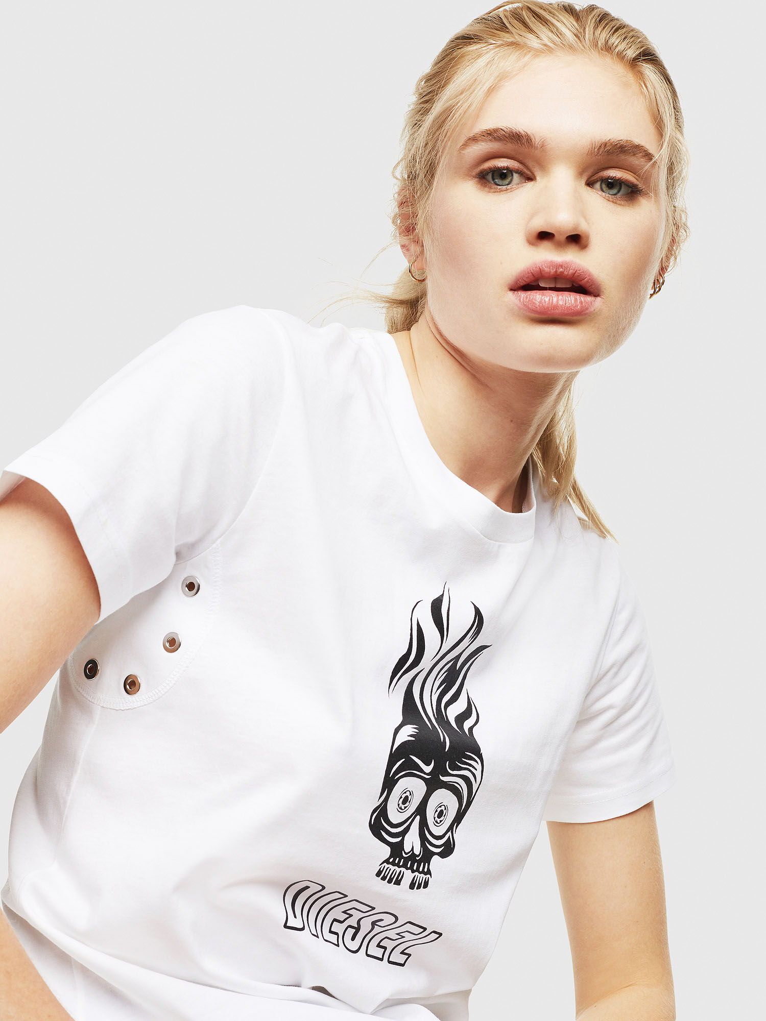 Diesel - T-SILY-WQ, White - Image 2